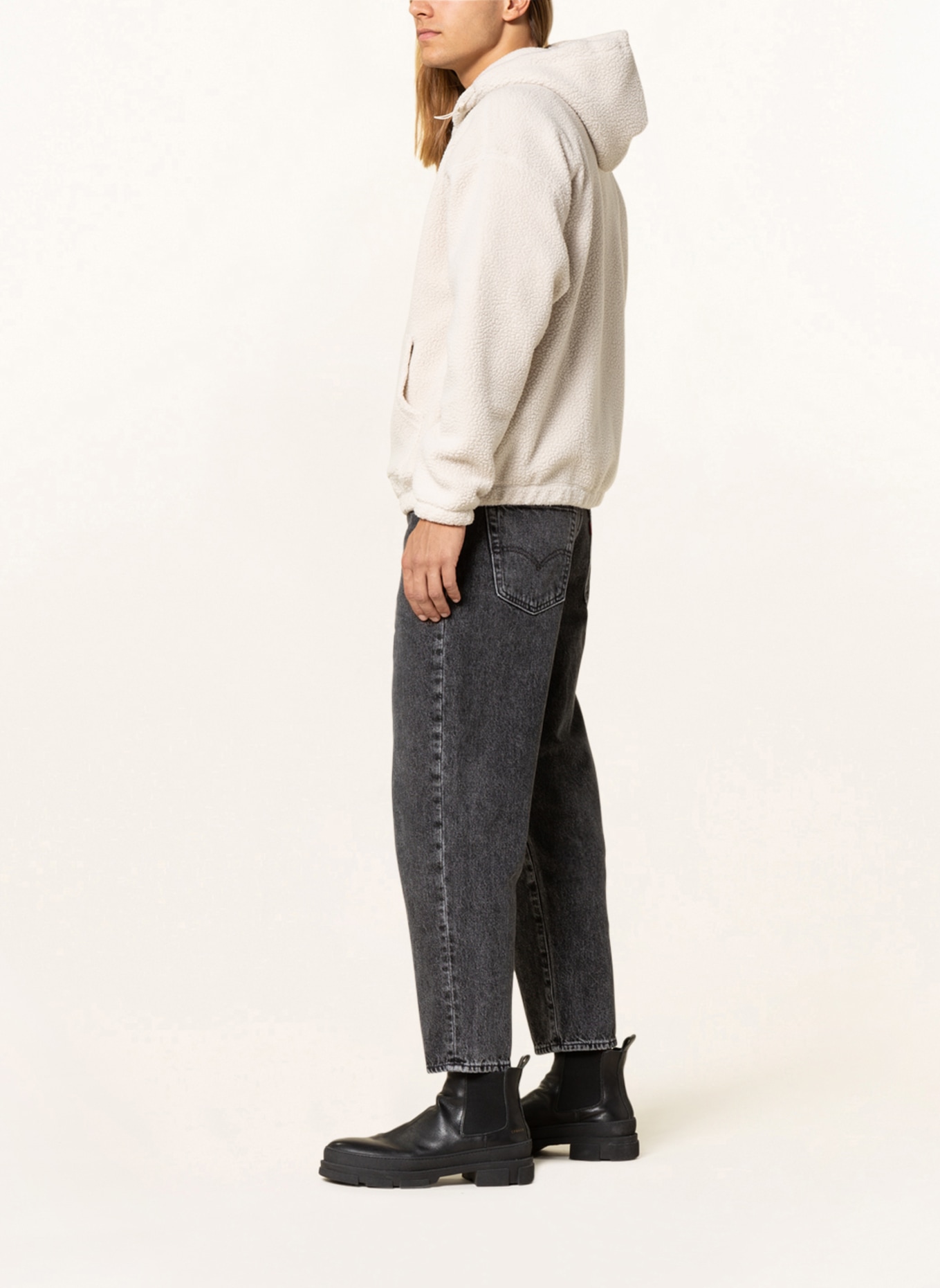 Levi's® Bluza z kapturem z pluszowego materiału, Kolor: KREMOWY (Obrazek 4)
