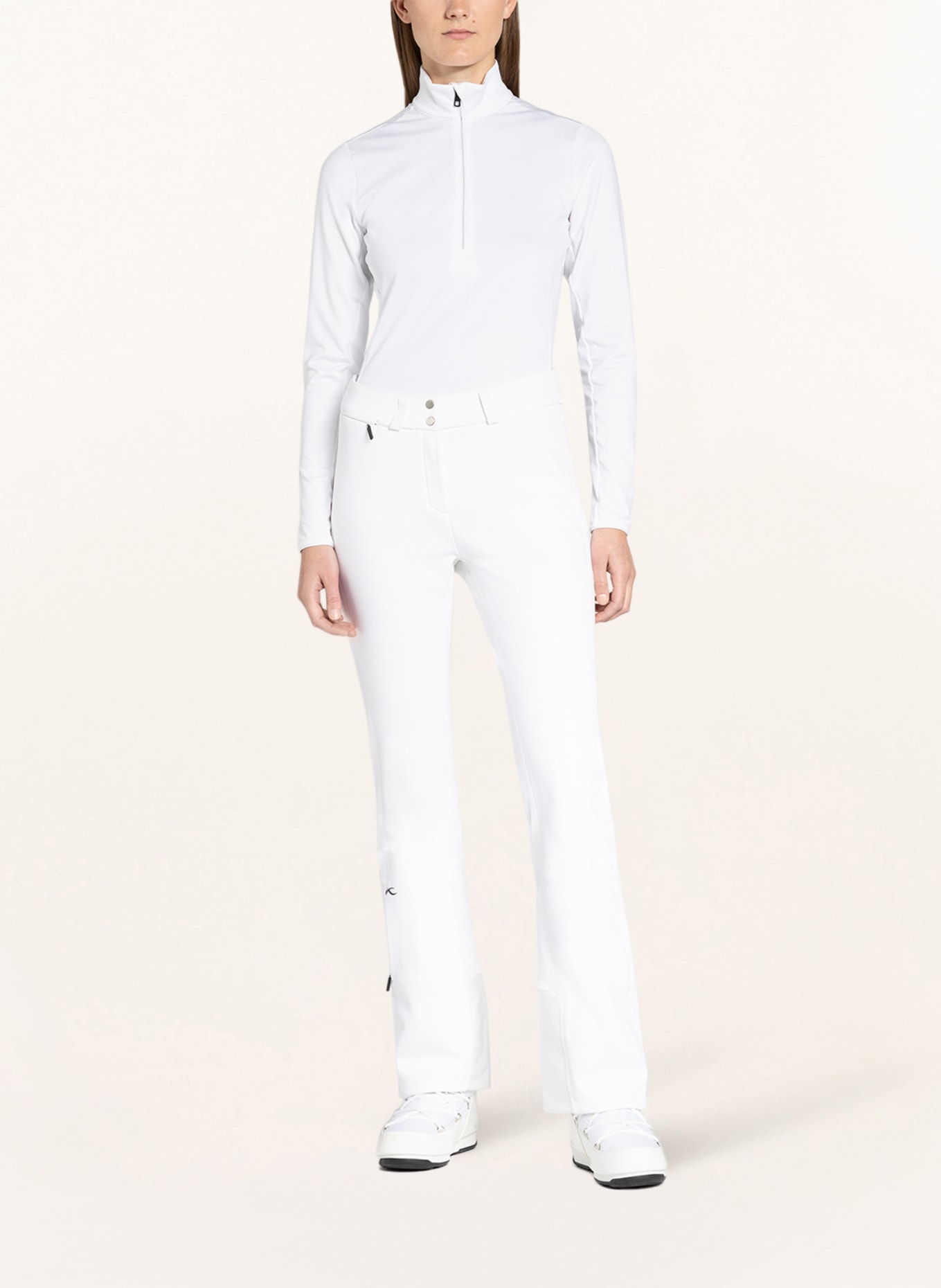 KJUS Softshell ski pants SELLA, Color: WHITE (Image 2)