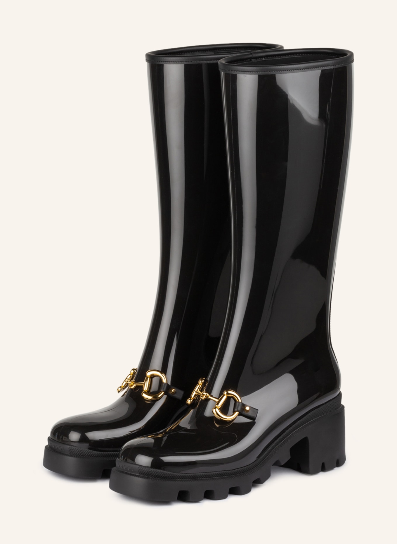 chanel thigh high rain boots