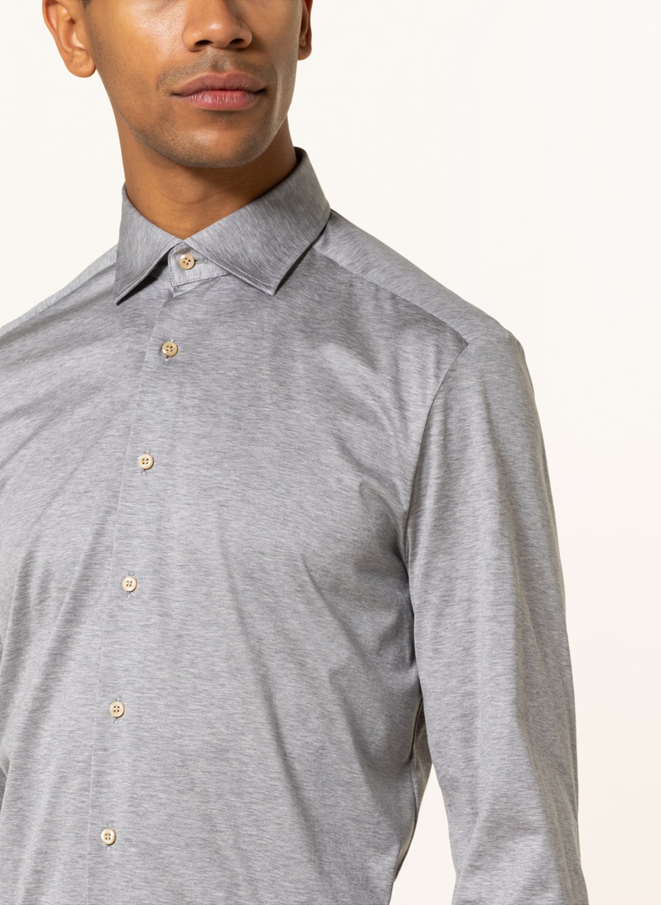 Stenströms Jersey shirt slim fit, Color: GRAY (Image 4)