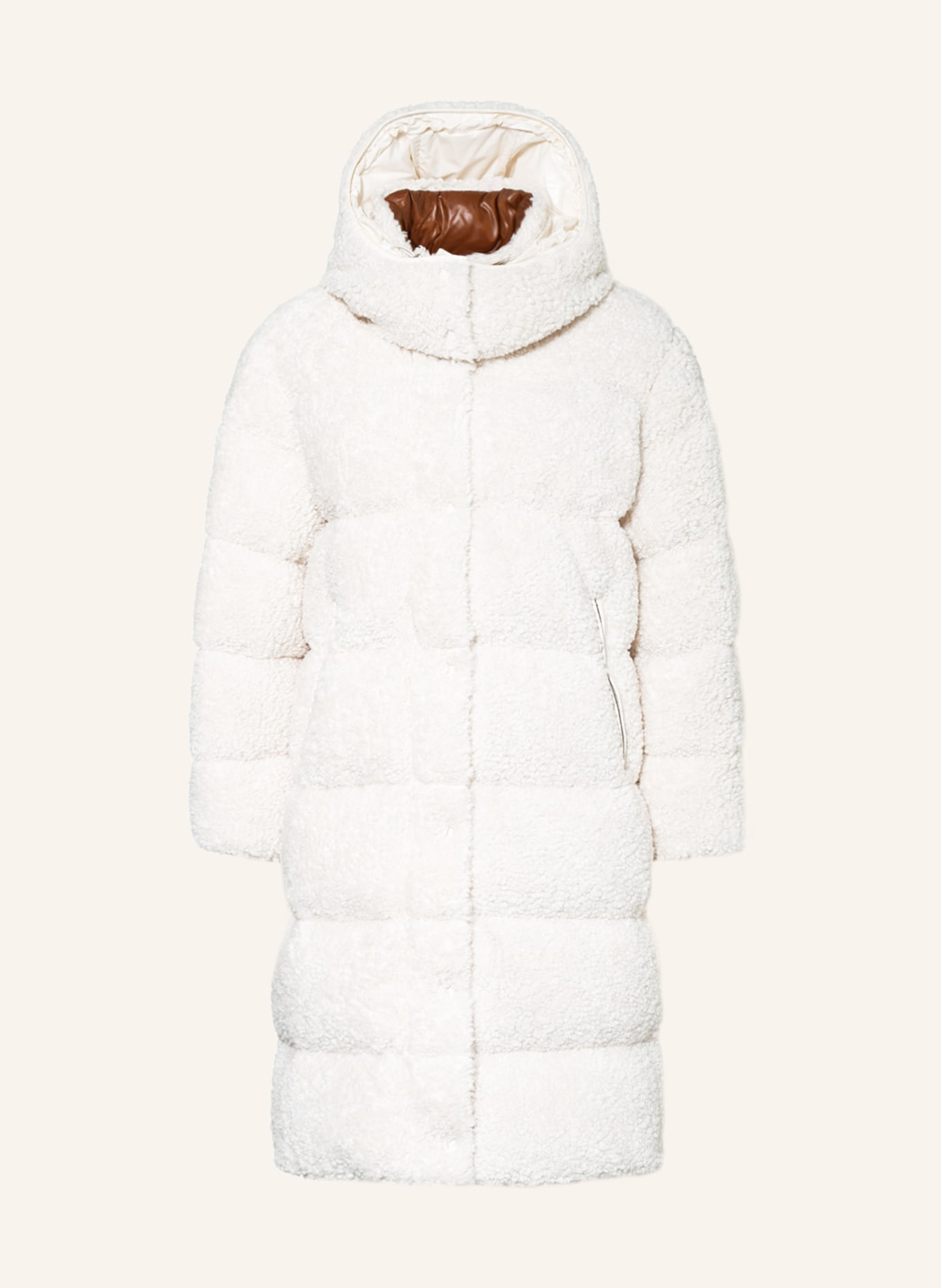 MONCLER Down parka HAINARDIA with teddy, Color: ECRU (Image 1)