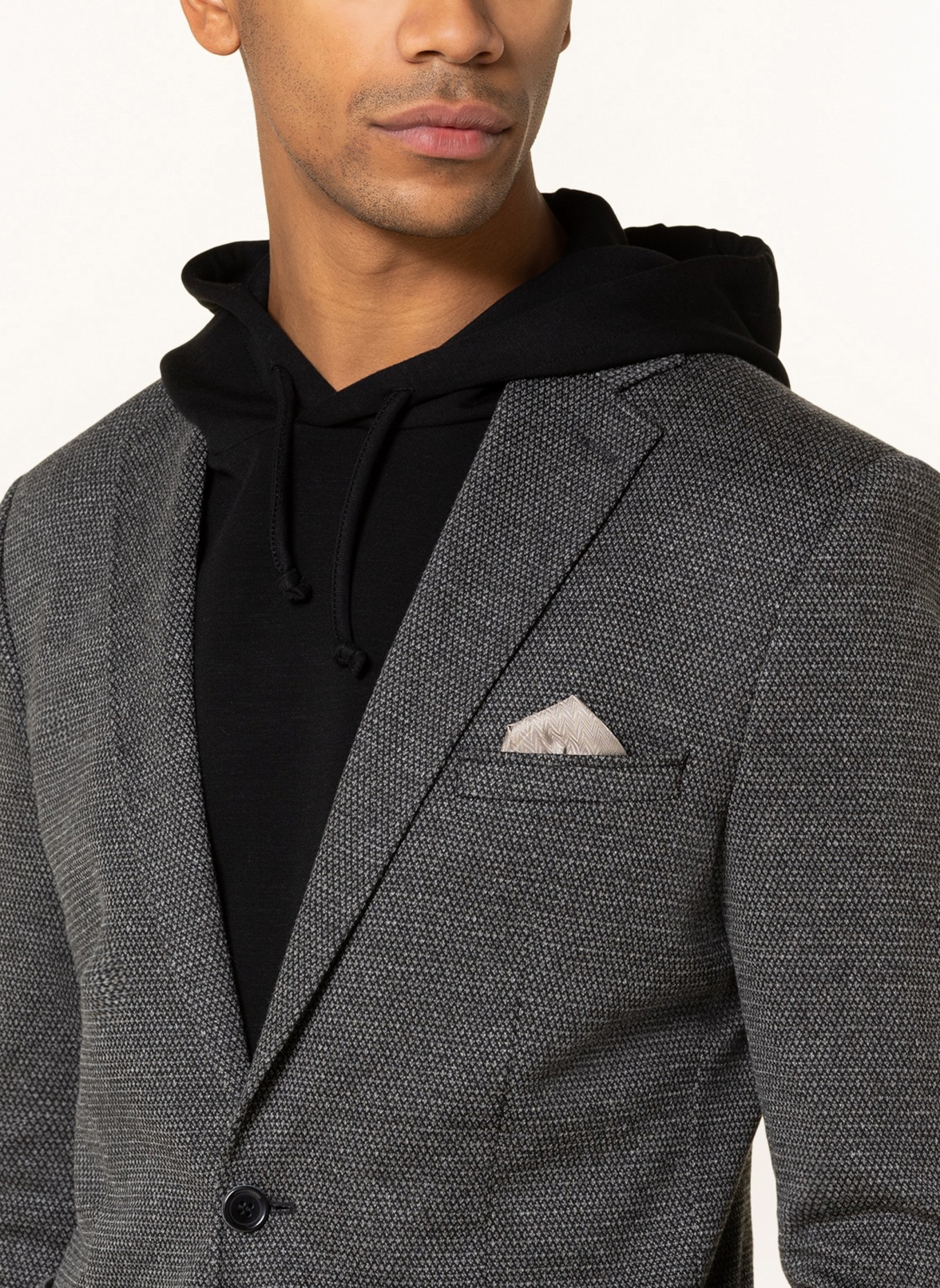 PAUL Suit jacket slim fit in jersey, Color: 930 Charcoal (Image 6)