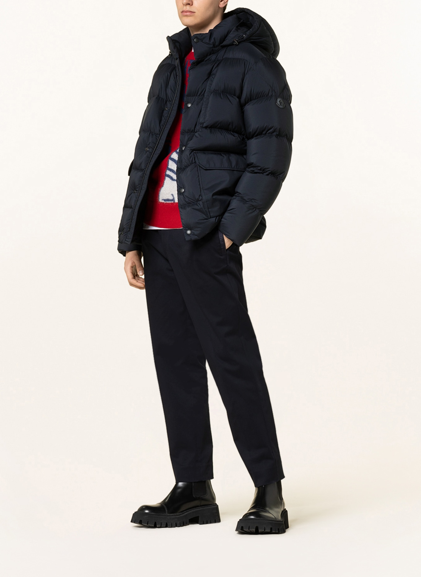 MONCLER Down jacket CAILLEY with removable hood, Color: BLACK (Image 2)