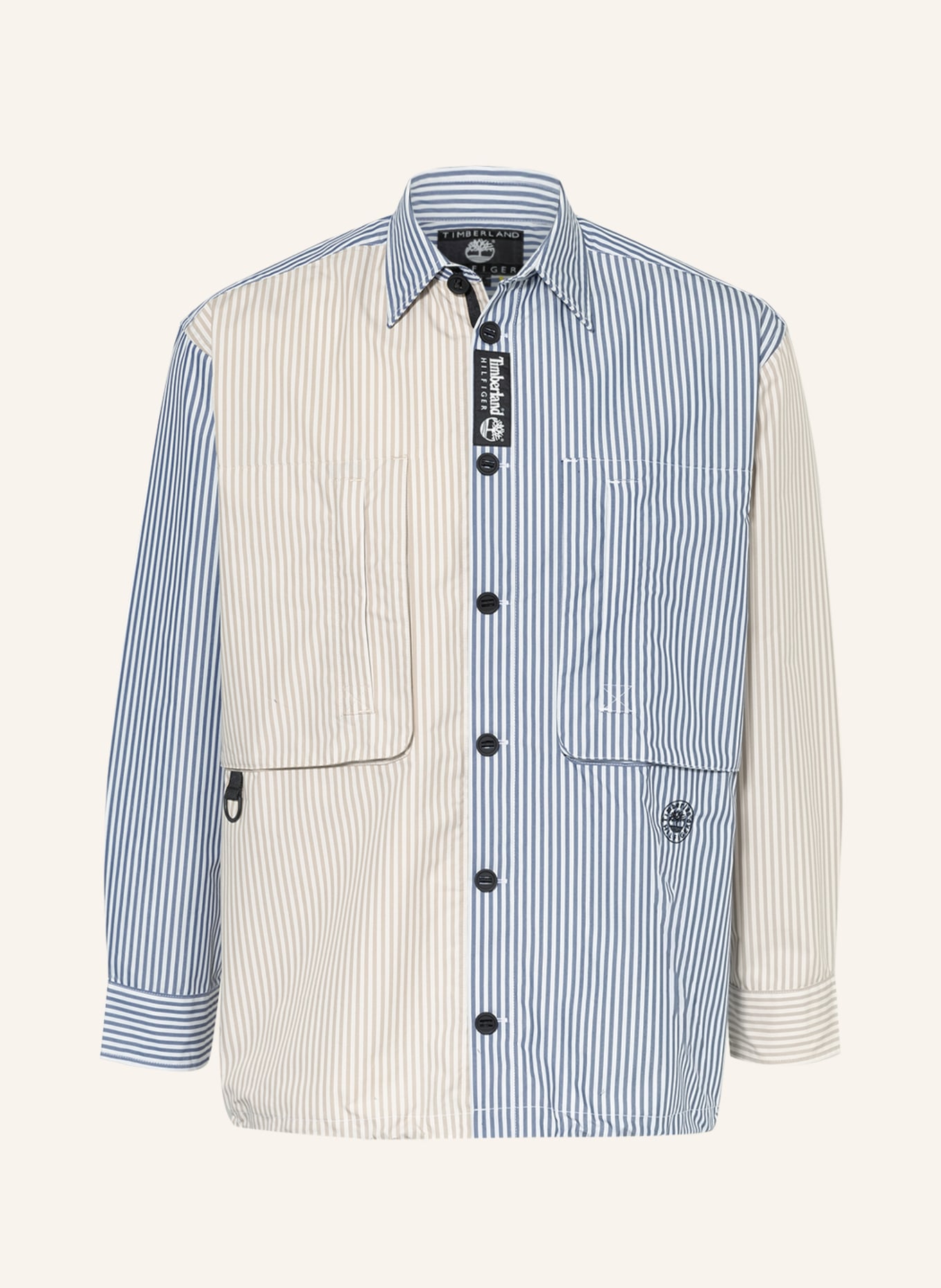 TOMMY HILFIGER Overshirt, Color: DARK BLUE/ WHITE/ BEIGE (Image 1)