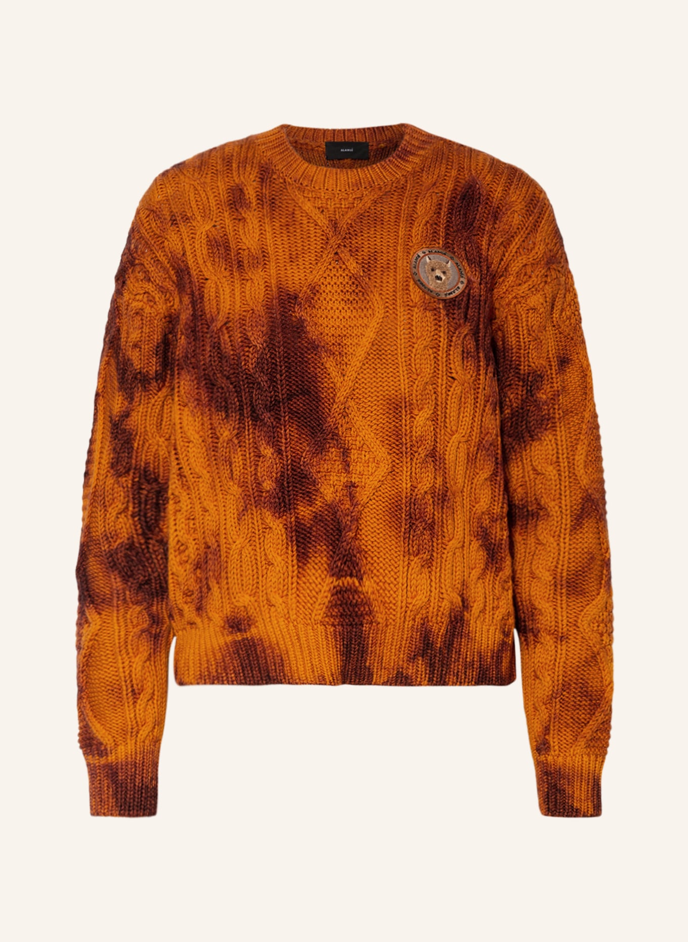 ALANUi Sweater PIEDRAS ROJAS FISHERMAN, Color: DARK ORANGE/ BROWN (Image 1)