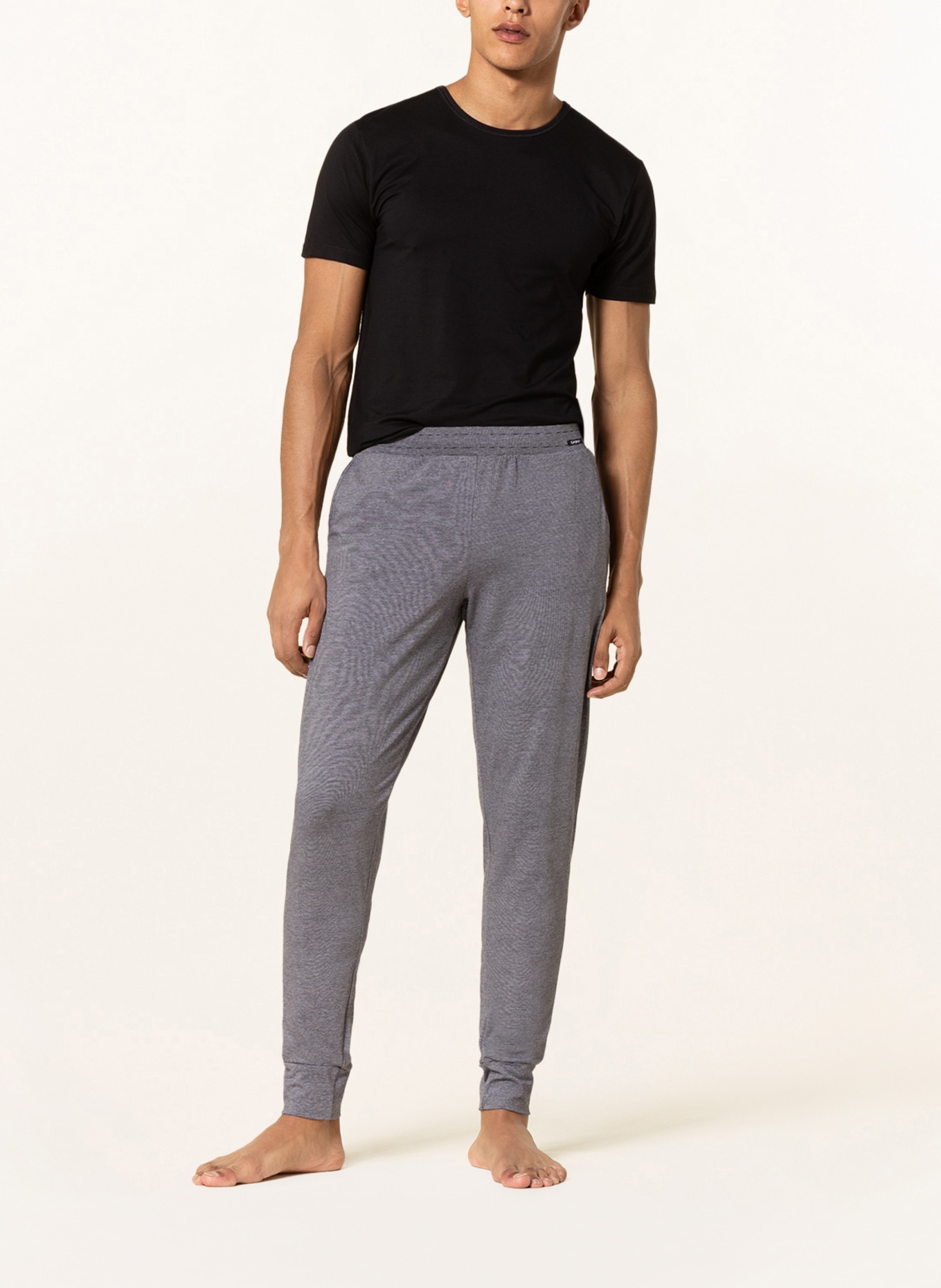 Skiny Lounge pants EVERY NIGHT IN MIX & MATCH, Color: BLACK/ LIGHT GRAY (Image 2)