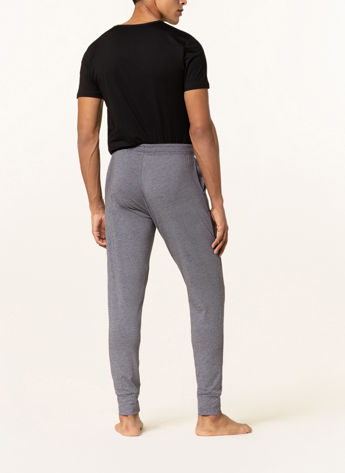 Skiny Lounge pants EVERY NIGHT IN MIX & MATCH, Color: BLACK/ LIGHT GRAY (Image 3)