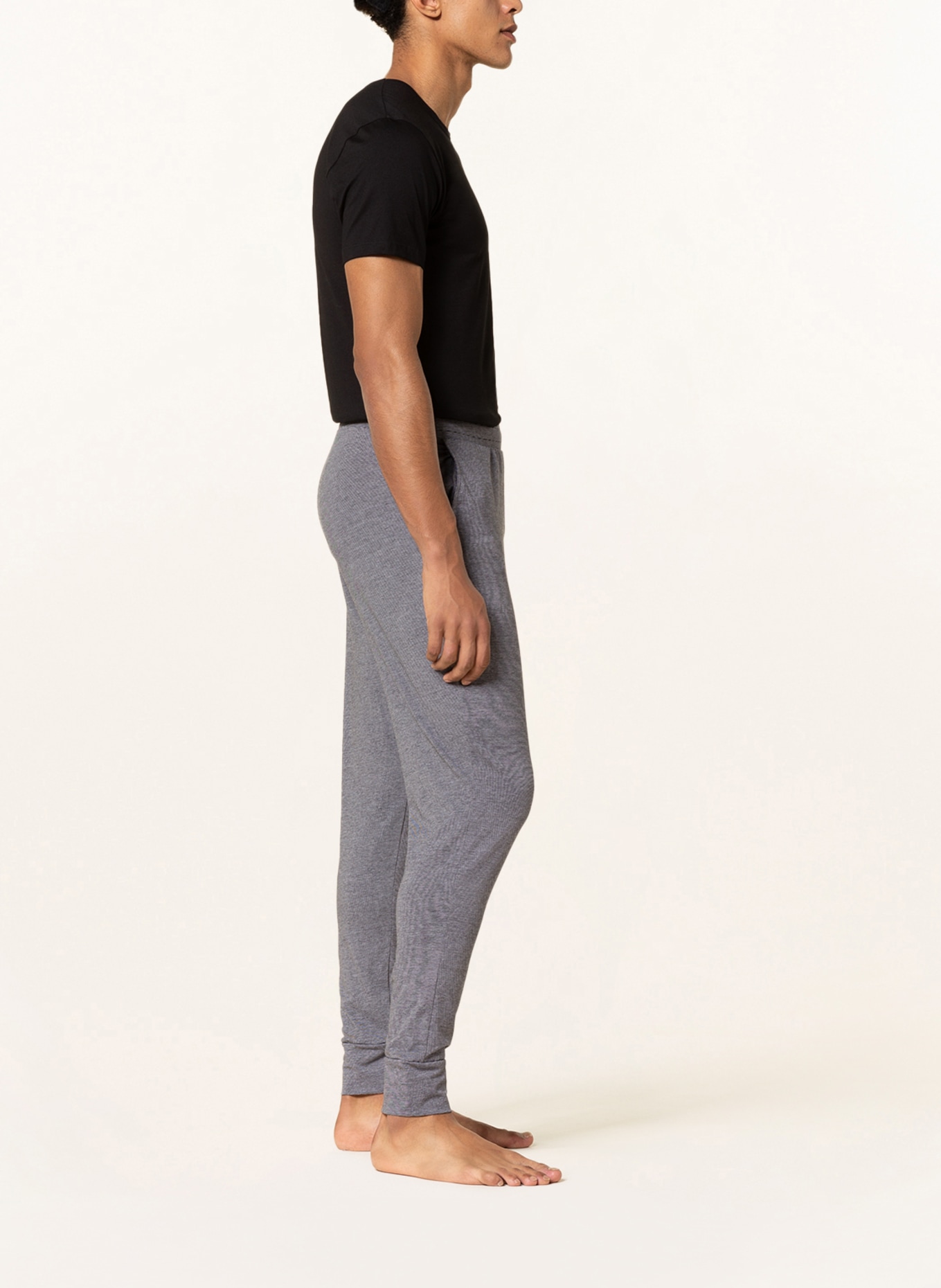 Skiny Lounge pants EVERY NIGHT IN MIX & MATCH, Color: BLACK/ LIGHT GRAY (Image 4)