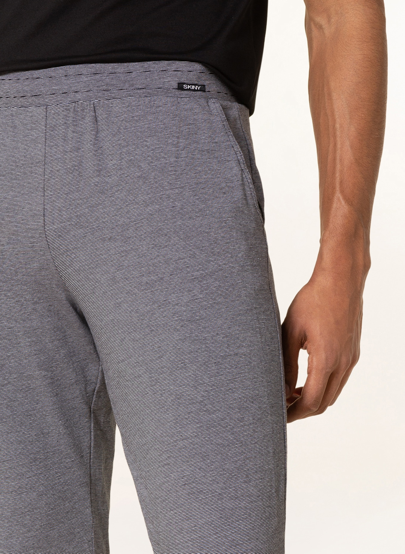 Skiny Lounge pants EVERY NIGHT IN MIX & MATCH, Color: BLACK/ LIGHT GRAY (Image 5)