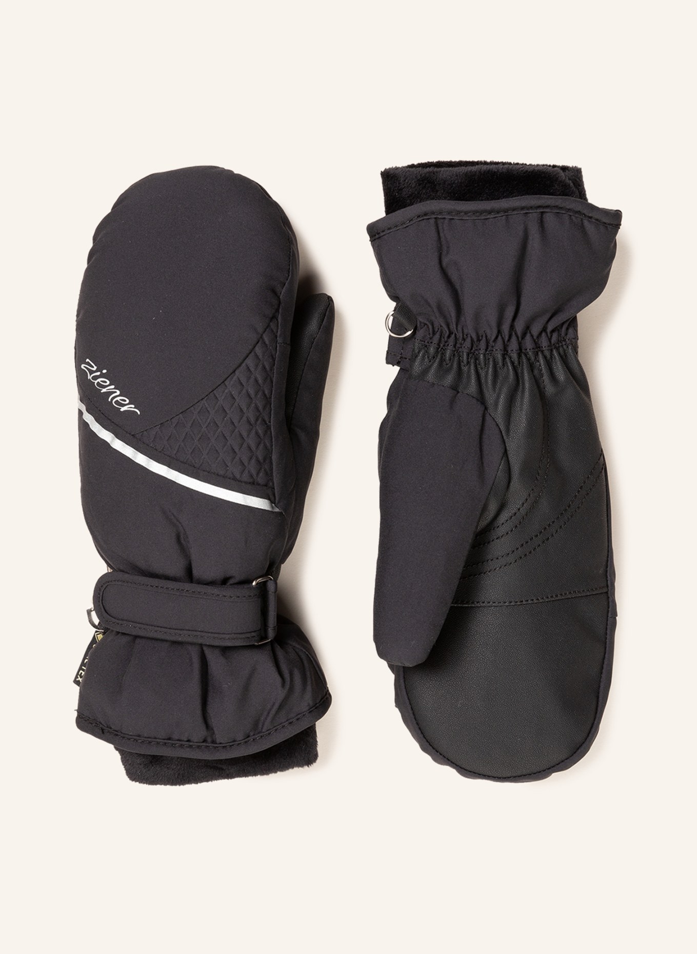 ziener Ski gloves KIANI GTX, Color: BLACK/ SILVER (Image 1)