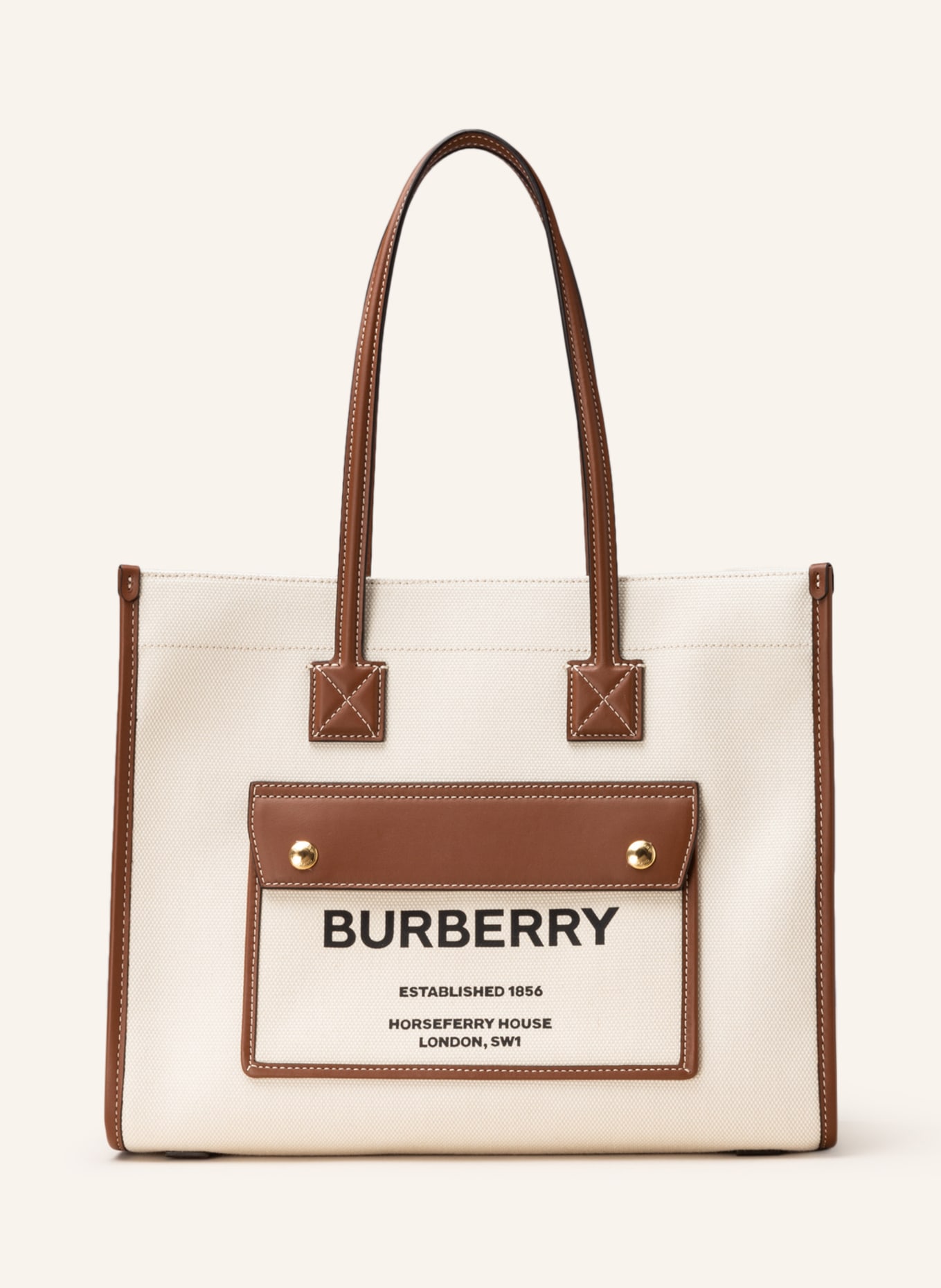 BURBERRY Shopper, Farbe: CREME/ BRAUN (Bild 1)