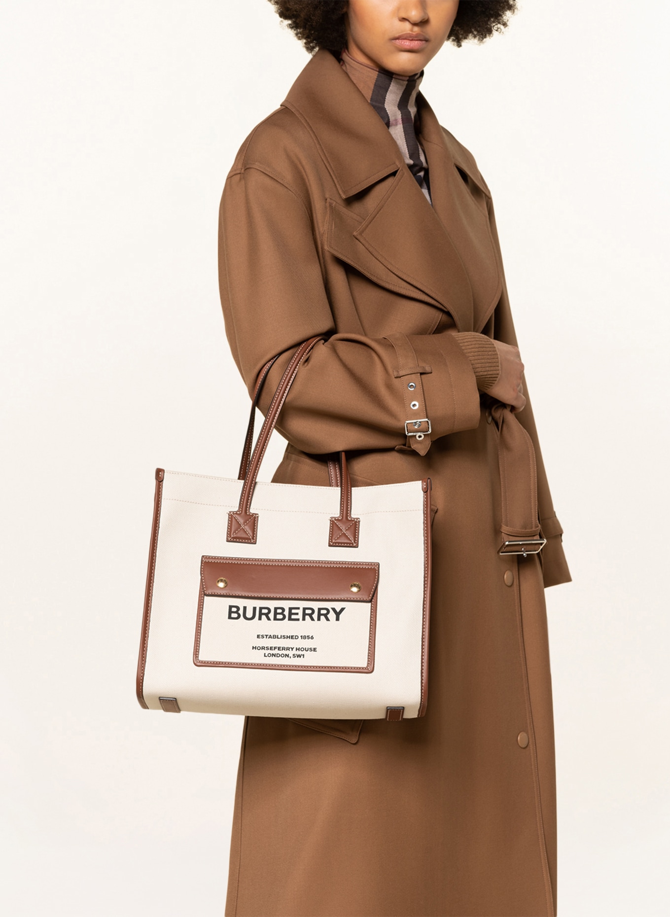 BURBERRY Shopper, Farbe: CREME/ BRAUN (Bild 4)