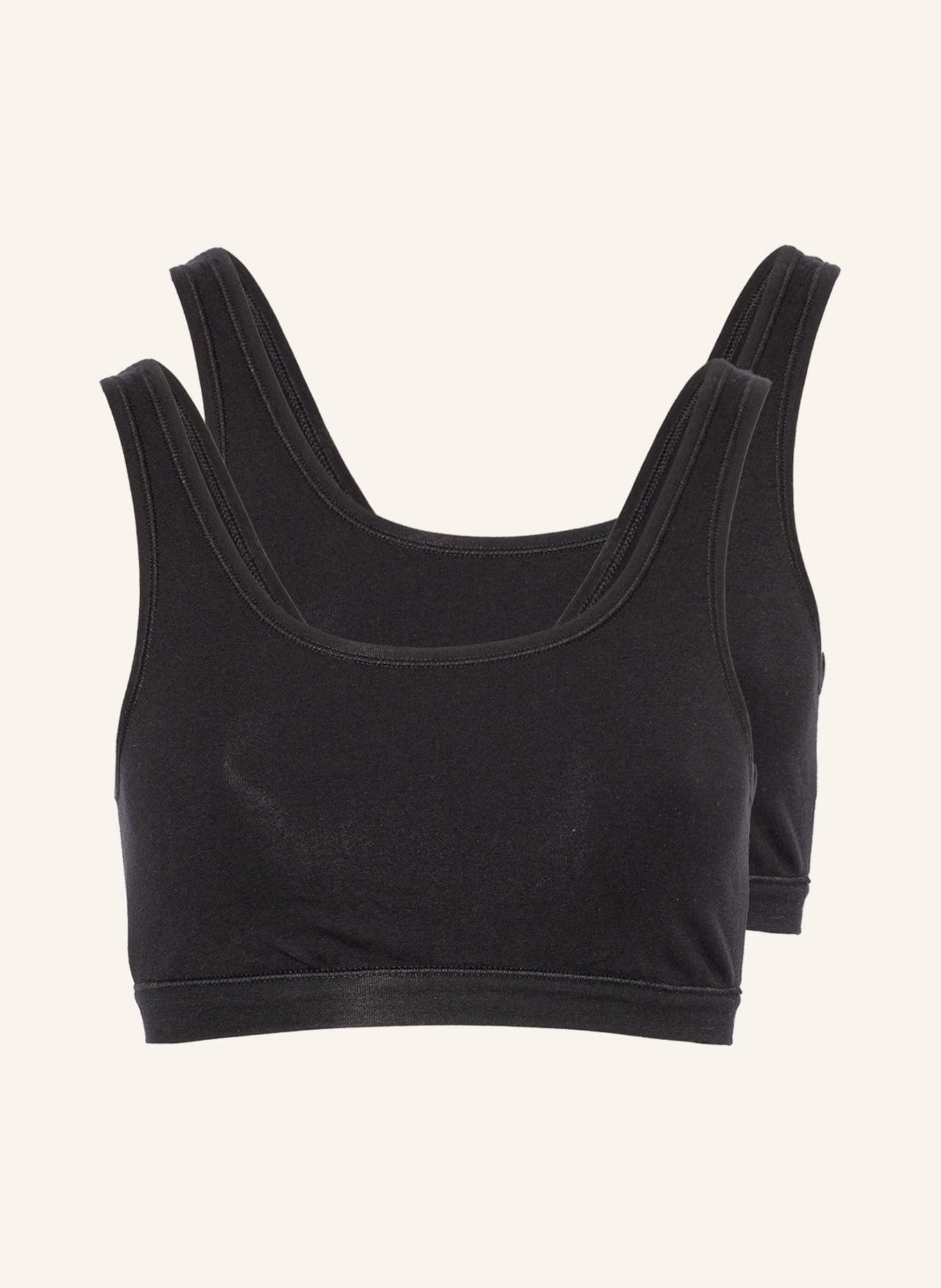 SCHIESSER Lot de 2 bustiers 95/5: NOIR