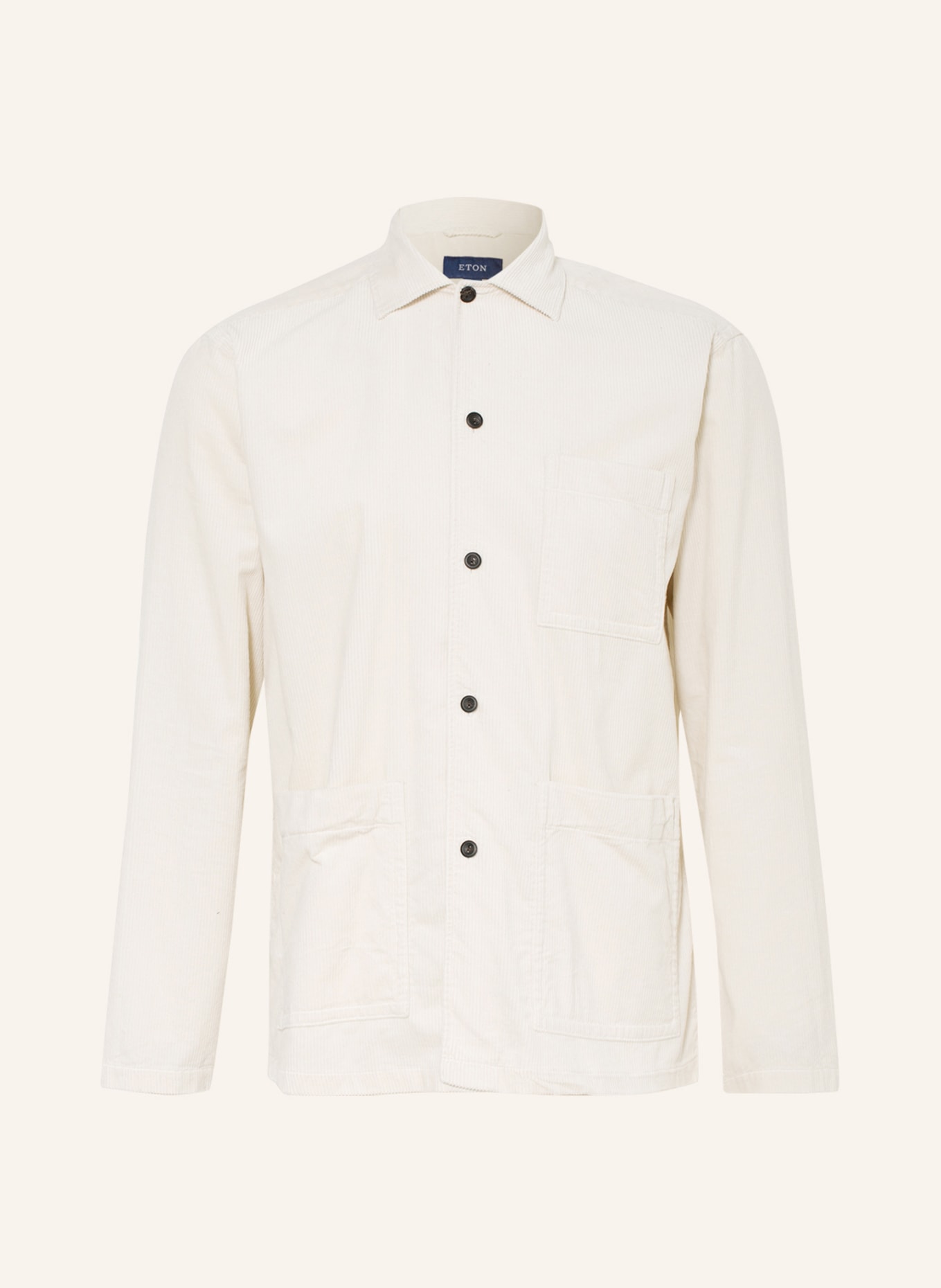 ETON Cord-Overshirt: CREME