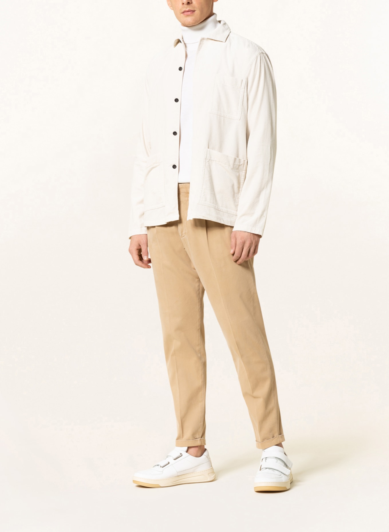 ETON Cord-Overshirt: CREME