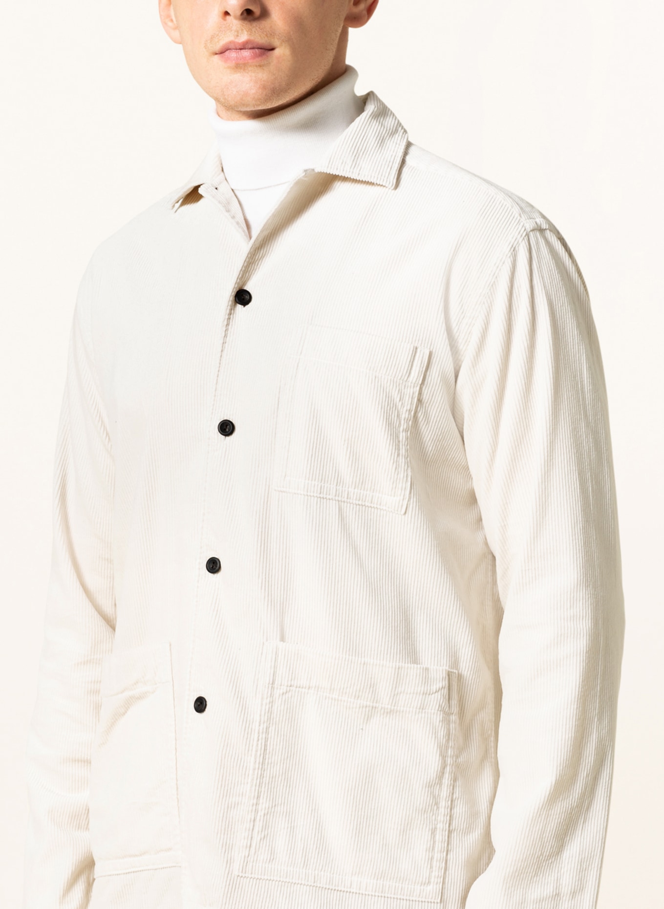 ETON Cord-Overshirt: CREME