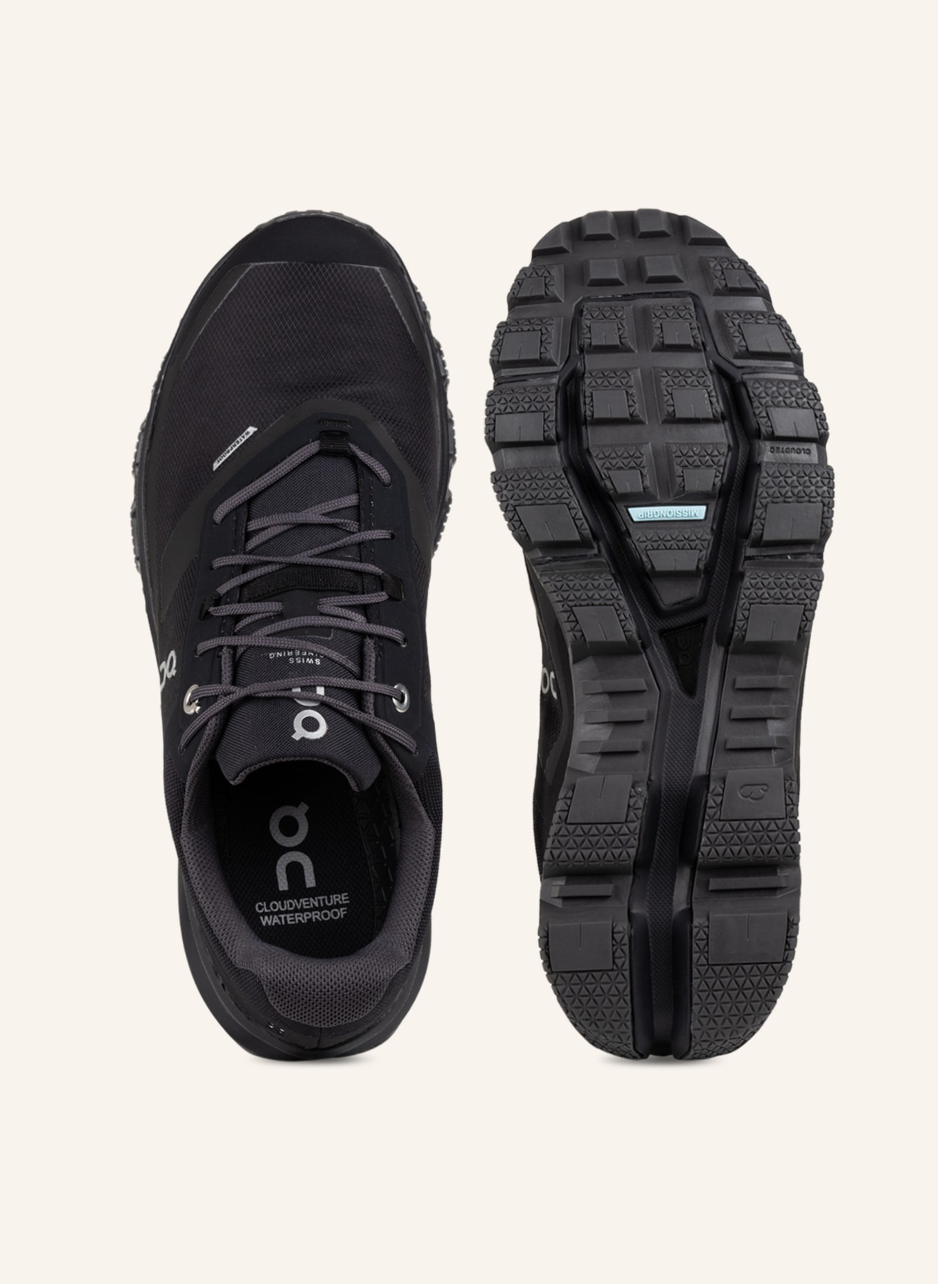 On Trailrunning-Schuhe CLOUDVENTURE WATERPROOF, Farbe: SCHWARZ (Bild 5)