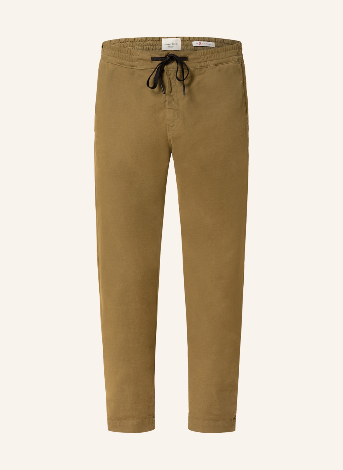 REPLAY Spodnie w stylu dresowym slim fit , Kolor: OLIWKOWY (Obrazek 1)