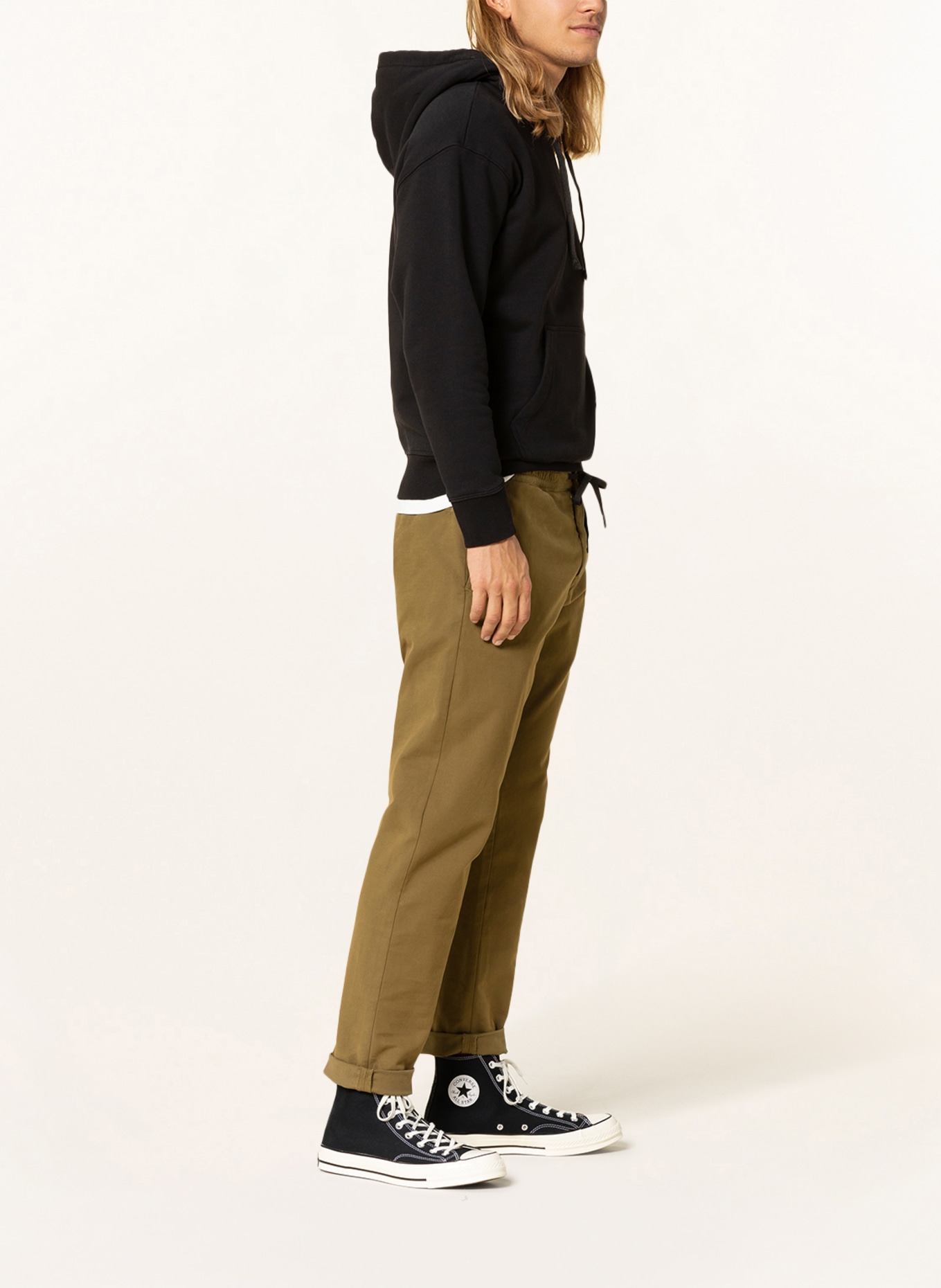 REPLAY Spodnie w stylu dresowym slim fit , Kolor: OLIWKOWY (Obrazek 4)