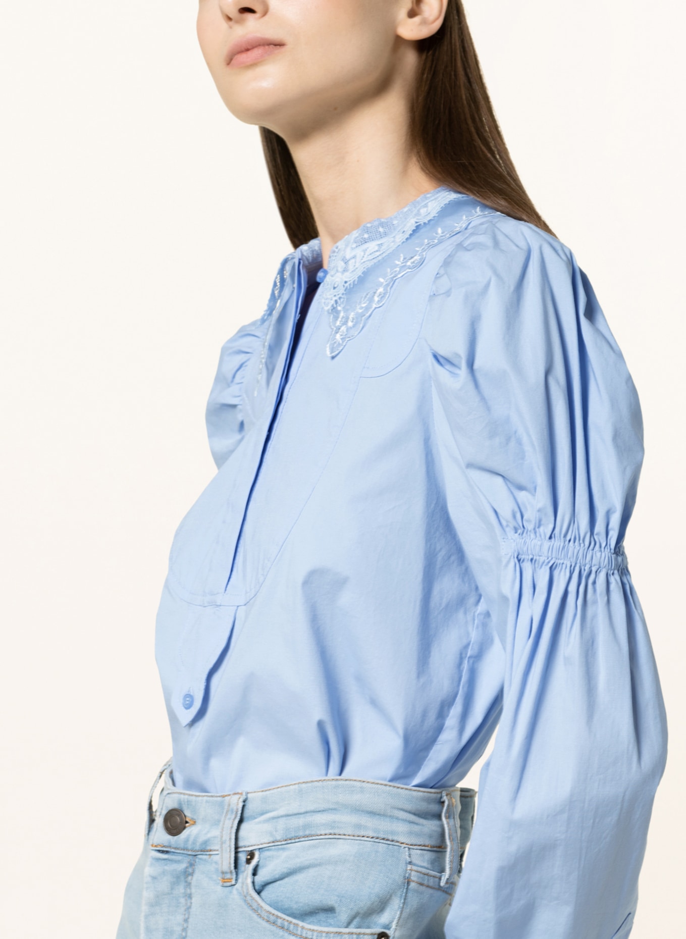 MUNTHE Blouse-style shirt NOI , Color: LIGHT BLUE (Image 4)