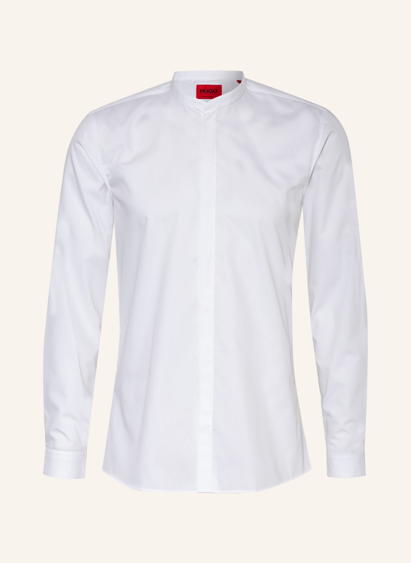 HUGO Shirt ENRIQUE extra slim fit with stand-up collar, Color: WHITE (Image 1)