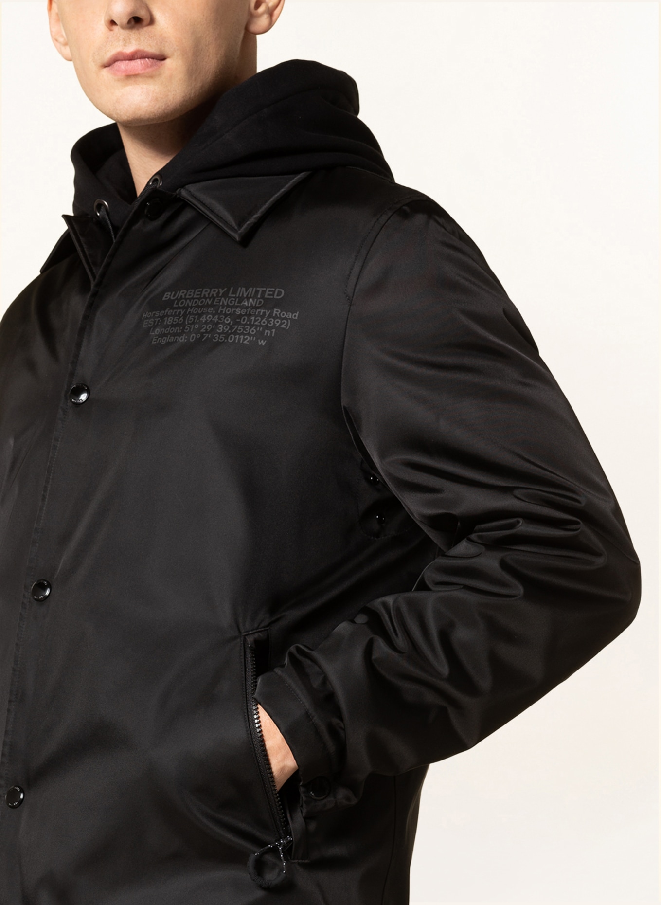 BURBERRY Jacket EASTHORPE, Color: BLACK (Image 4)