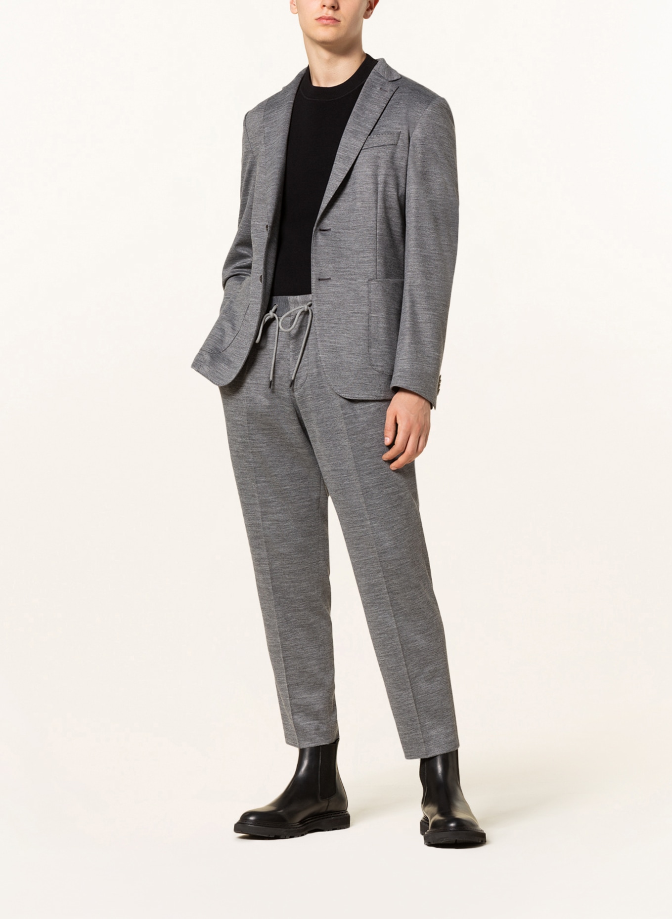 BOSS Suit trousers PERIN slim fit made of jersey, Color: GRAY (Image 2)
