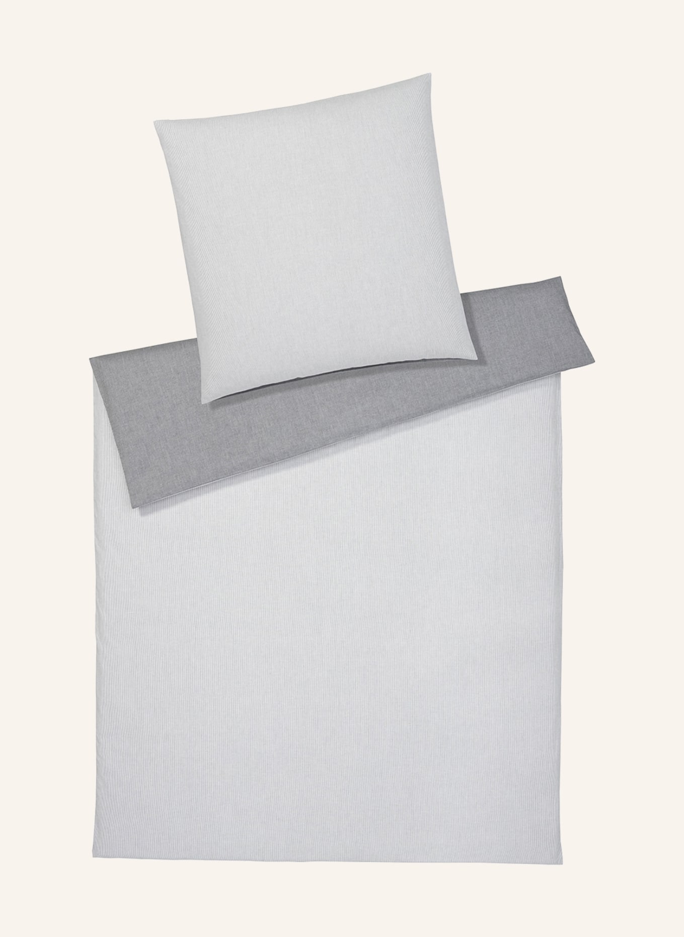 elegante Bettwäsche TENDER: WEISS / SILBER