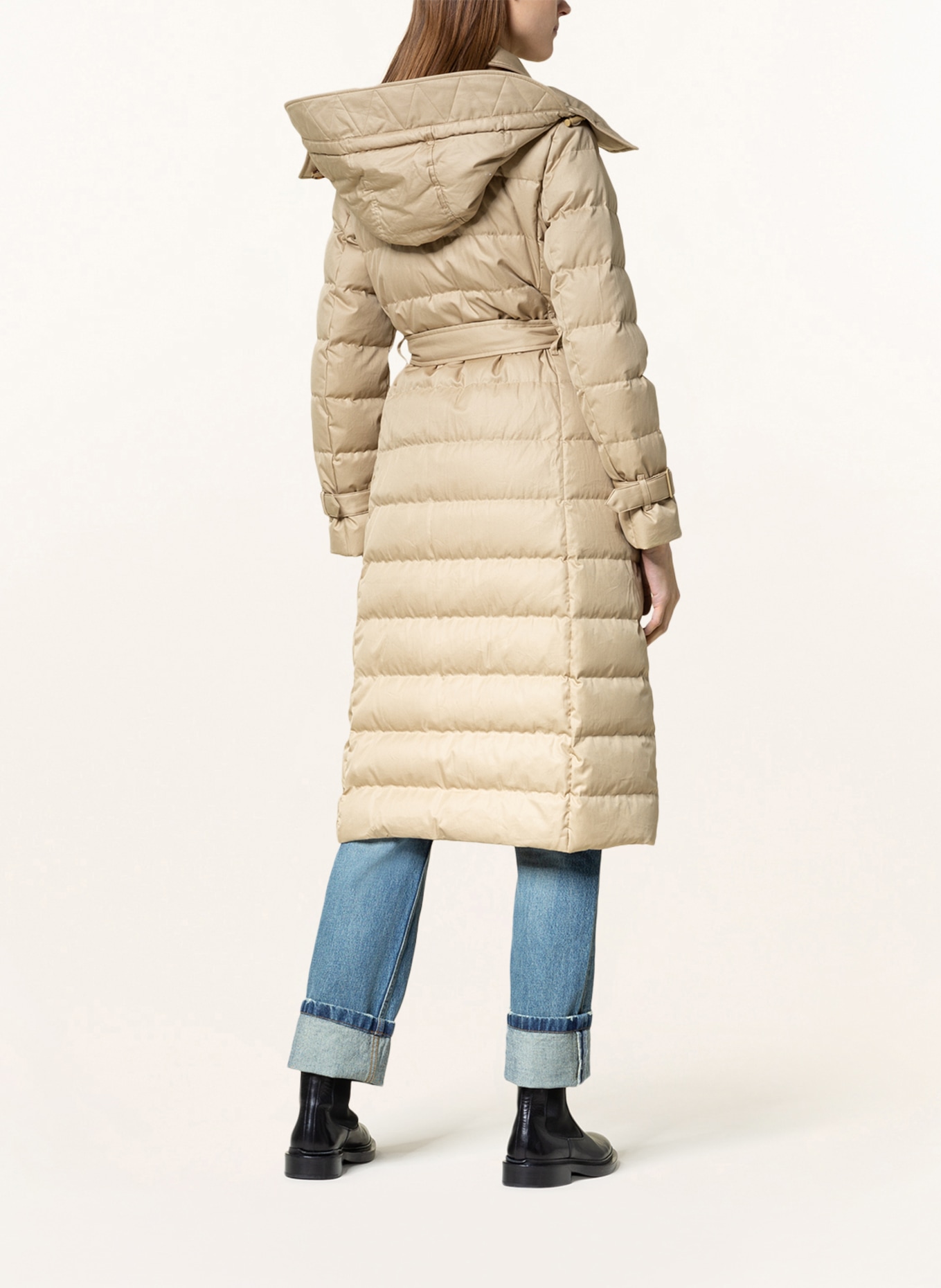 BURBERRY Down coat ABBOTSLEY with detachable hood, Color: BEIGE (Image 3)