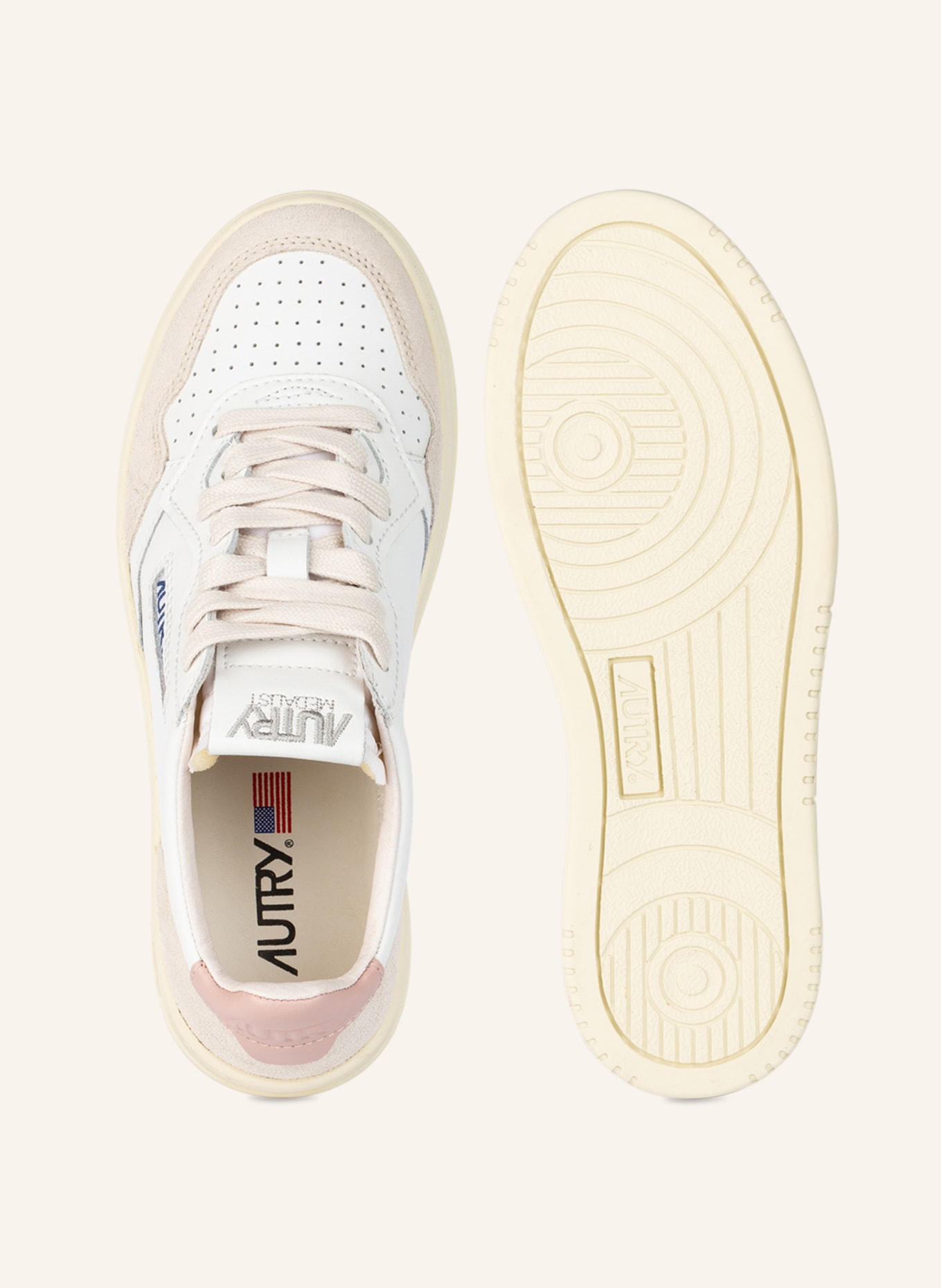 AUTRY Sneaker MEDALIST LOW LS, Farbe: WEISS/ BEIGE (Bild 5)