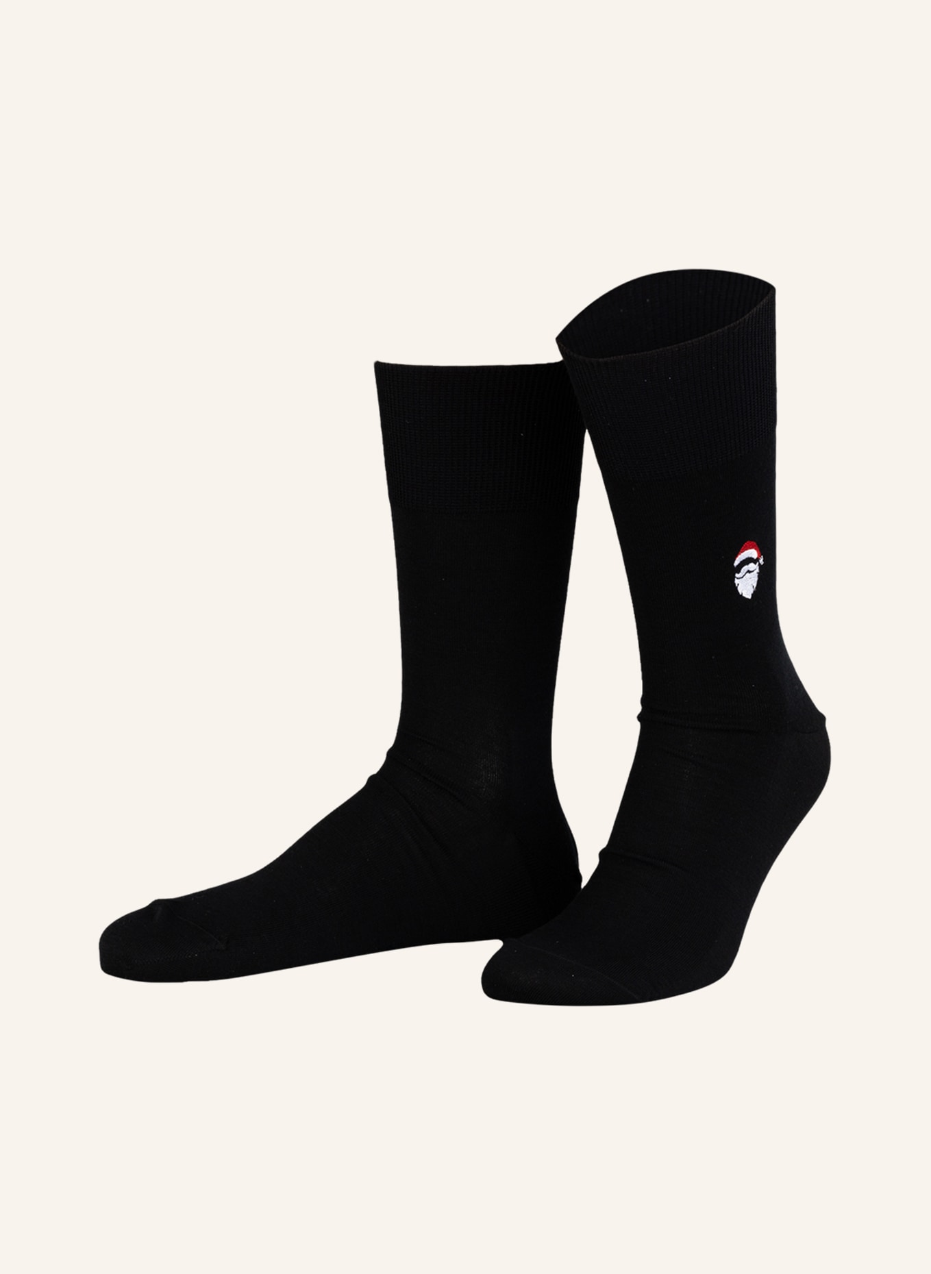 FALKE Socks AIRPORT SANTA CLAUS with merino wool, Color: BLACK (Image 1)