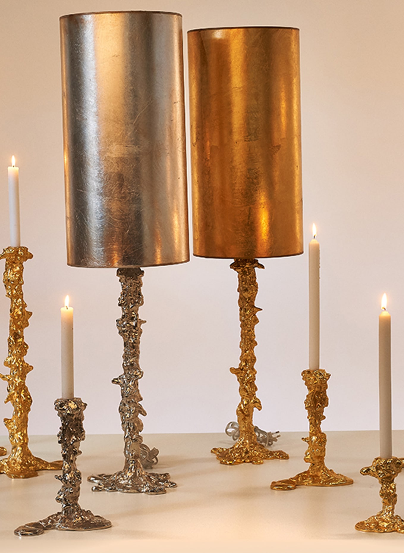POLSPOTTEN Candleholder DRIP SMALL, Color: GOLD (Image 3)