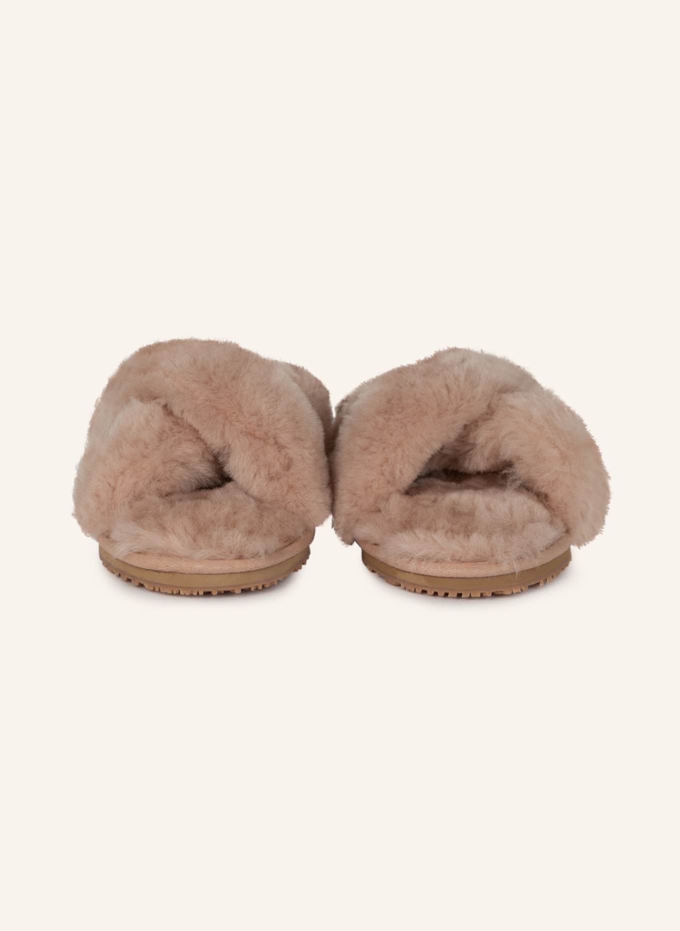 mou Slippers made of real fur, Color: ROSE (Image 3)