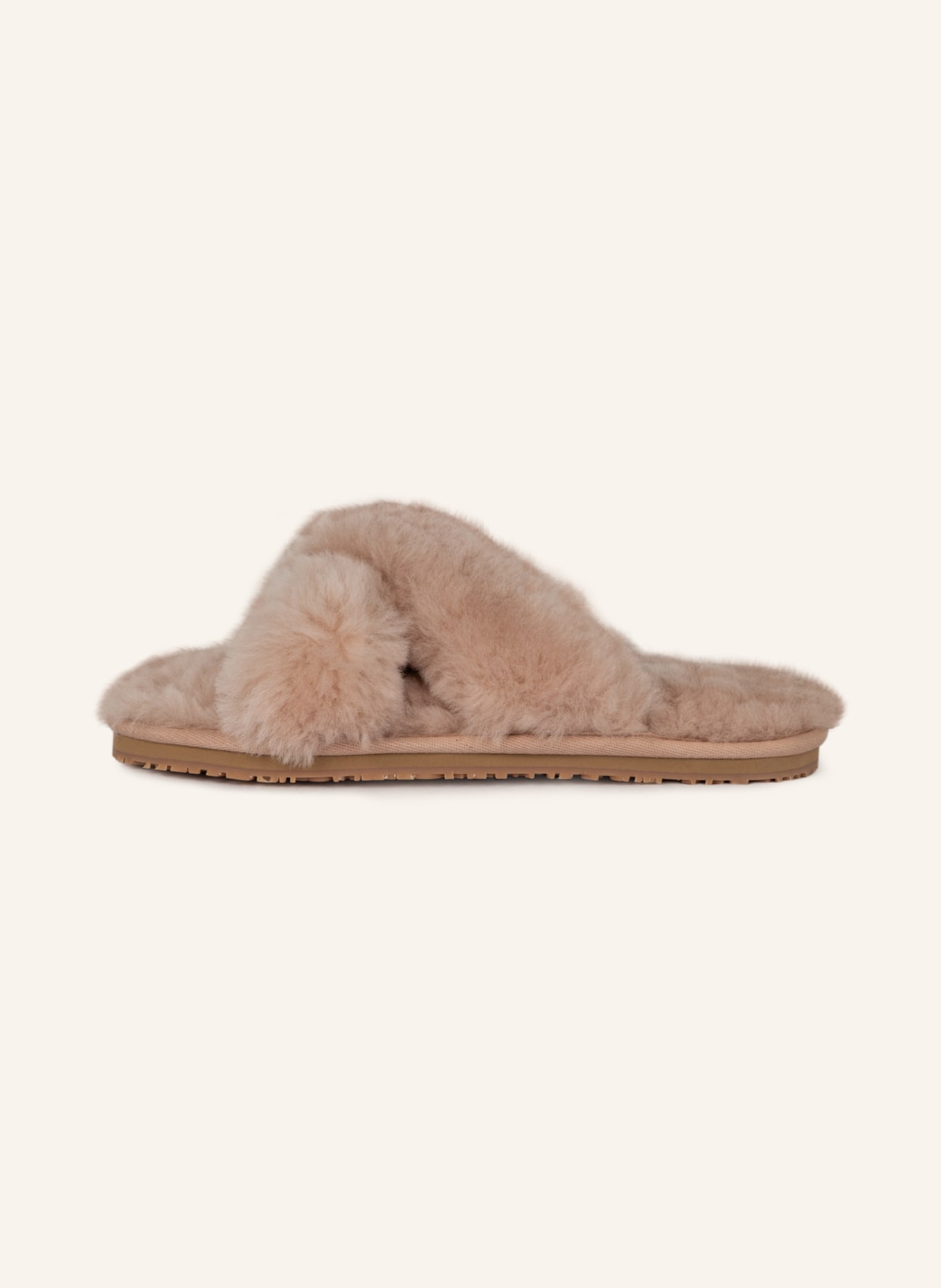 mou Slippers made of real fur, Color: ROSE (Image 4)