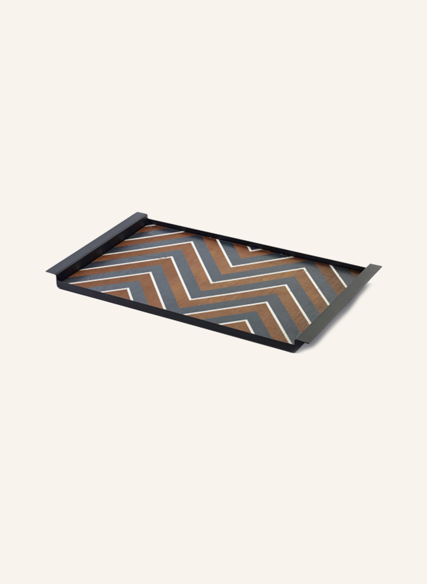 SERAX Tray GRINT, Color: BLACK/ BROWN/ LIGHT PINK (Image 1)