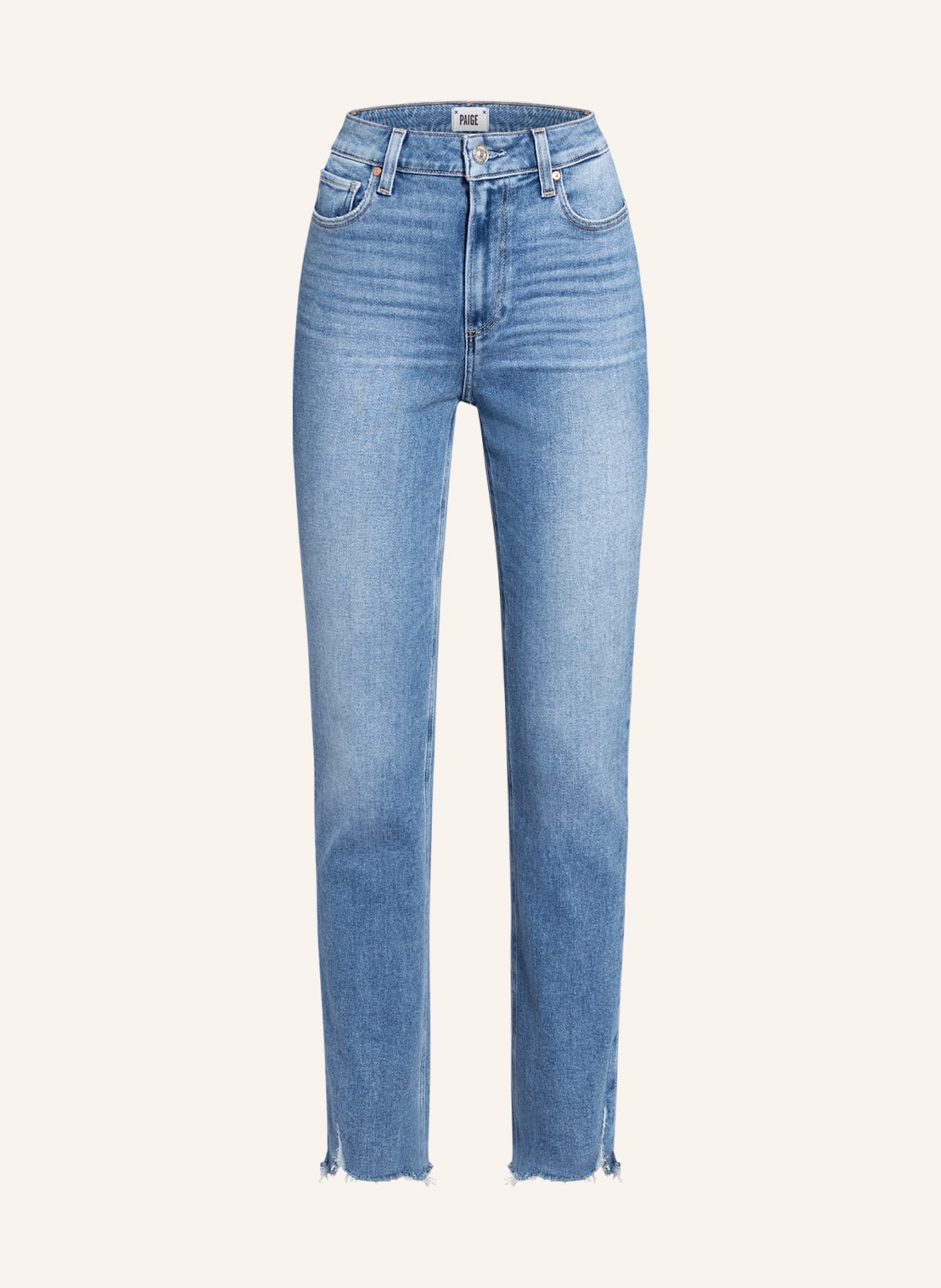 PAIGE Straight Jeans CINDY, Farbe: W6491 MEL W/DESTROYED HEM (Bild 1)
