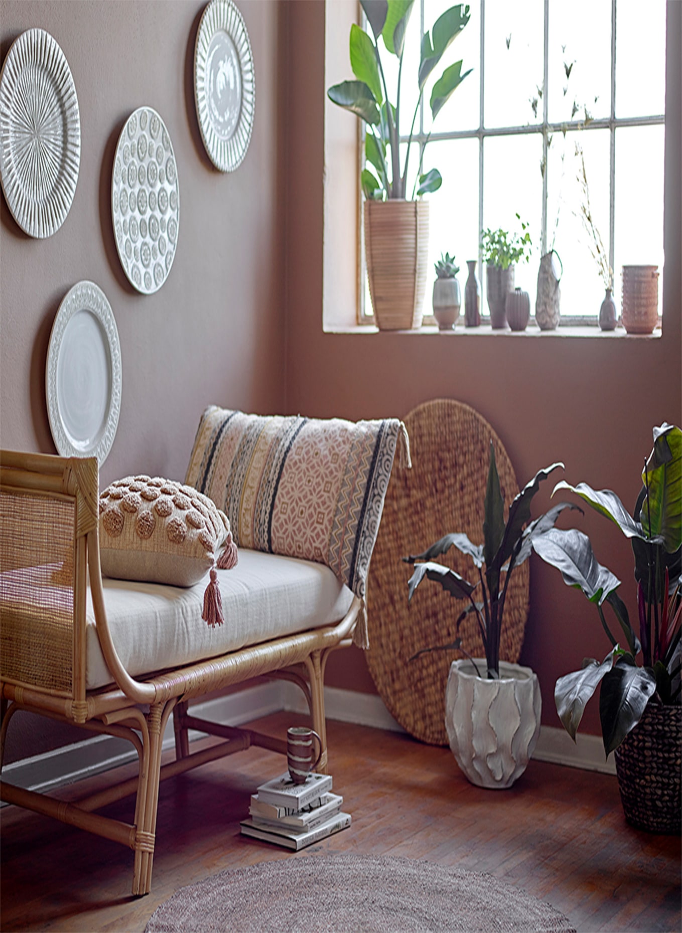 Bloomingville Decorative cushion BINETTE , Color: BEIGE/ BROWN (Image 4)