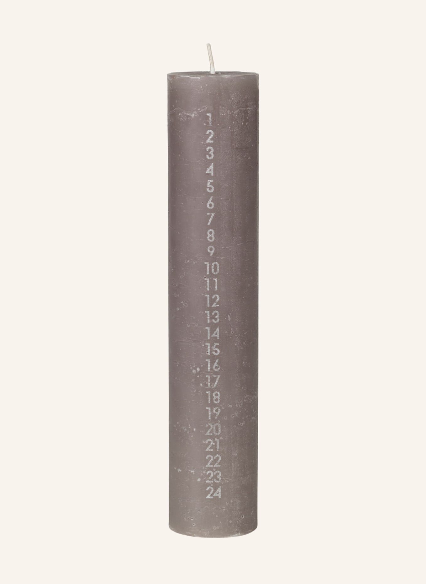 BROSTE COPENHAGEN Kalenderkerze RUSTIC , Farbe: TAUPE (Bild 1)