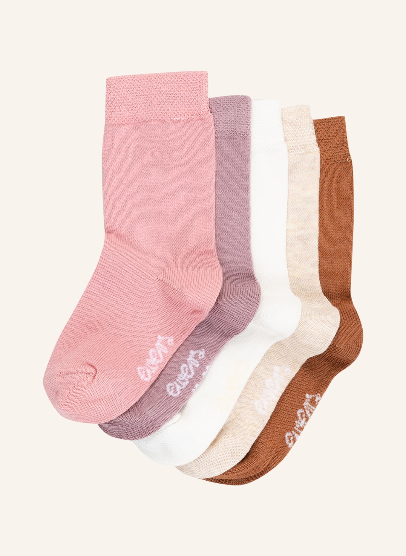ewers COLLECTION 5-pack socks, Color: WHITE/ BROWN/ PINK (Image 1)