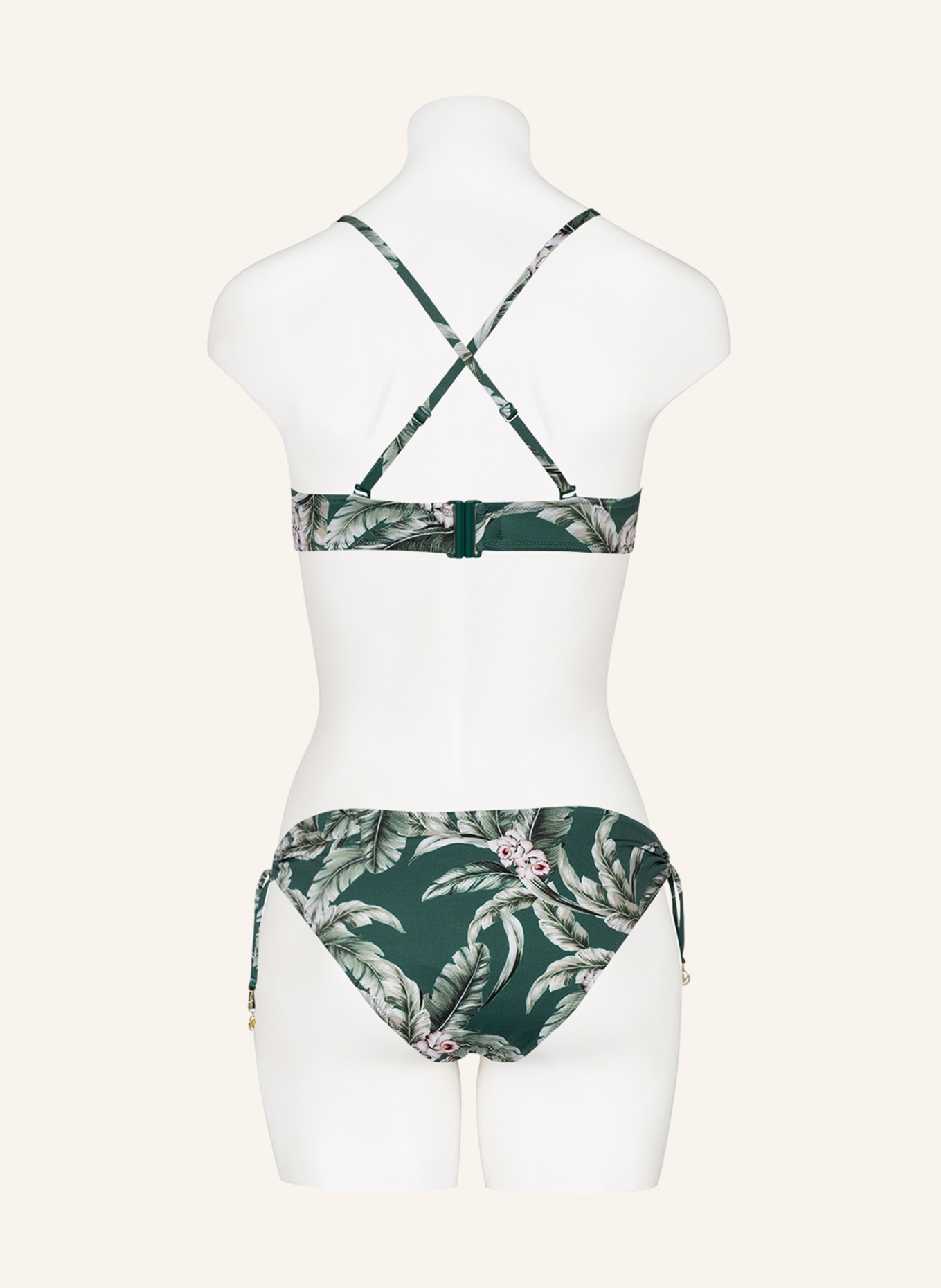 watercult Underwired bikini top FANTASY RESORT: WHITE / LIGHT PINK / GREEN