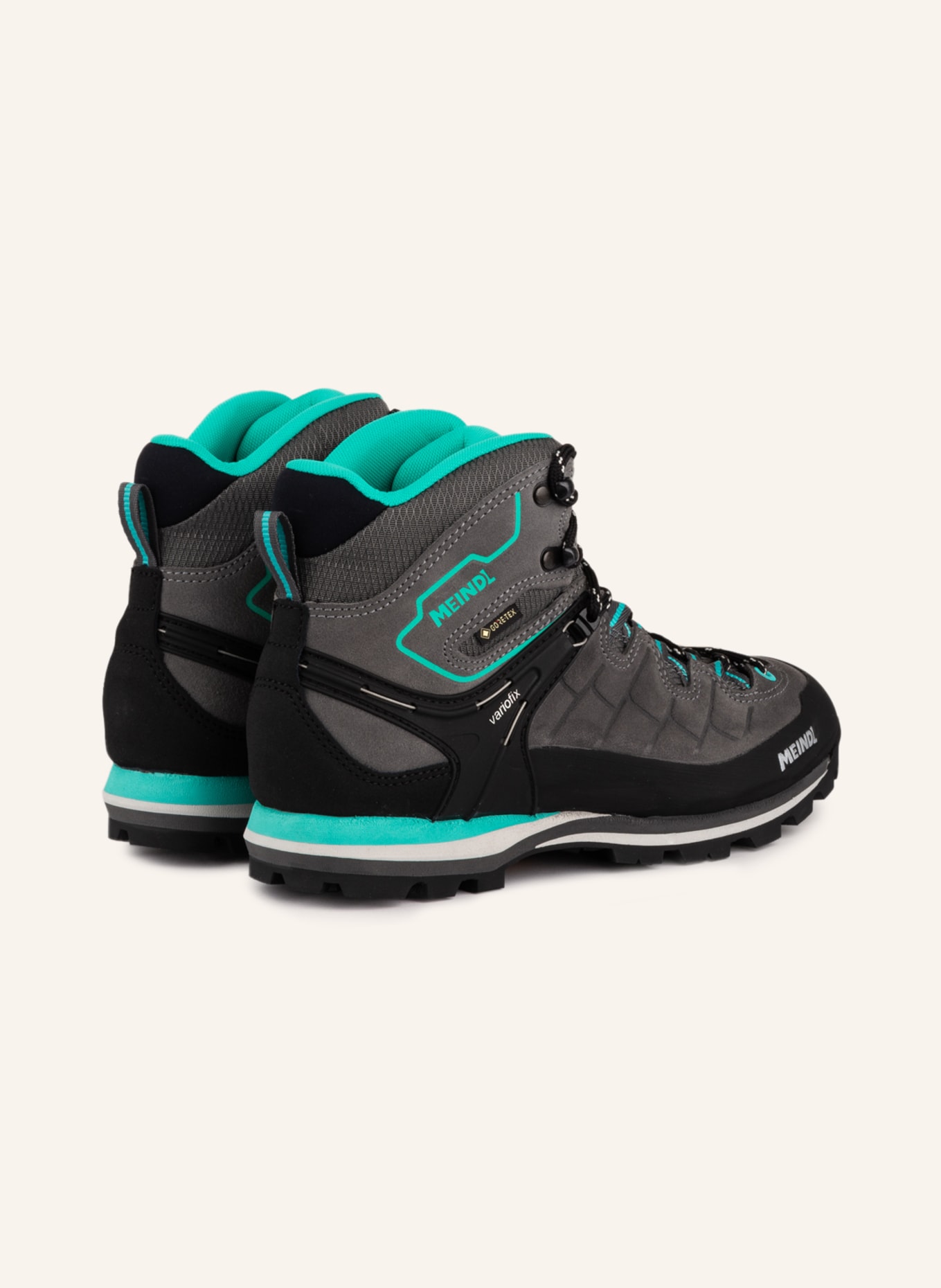 MEINDL Outdoor-Schuhe LITEPEAK LADY GTX, Farbe: GRAU/ DUNKELGRAU/ NEONTÜRKIS (Bild 2)