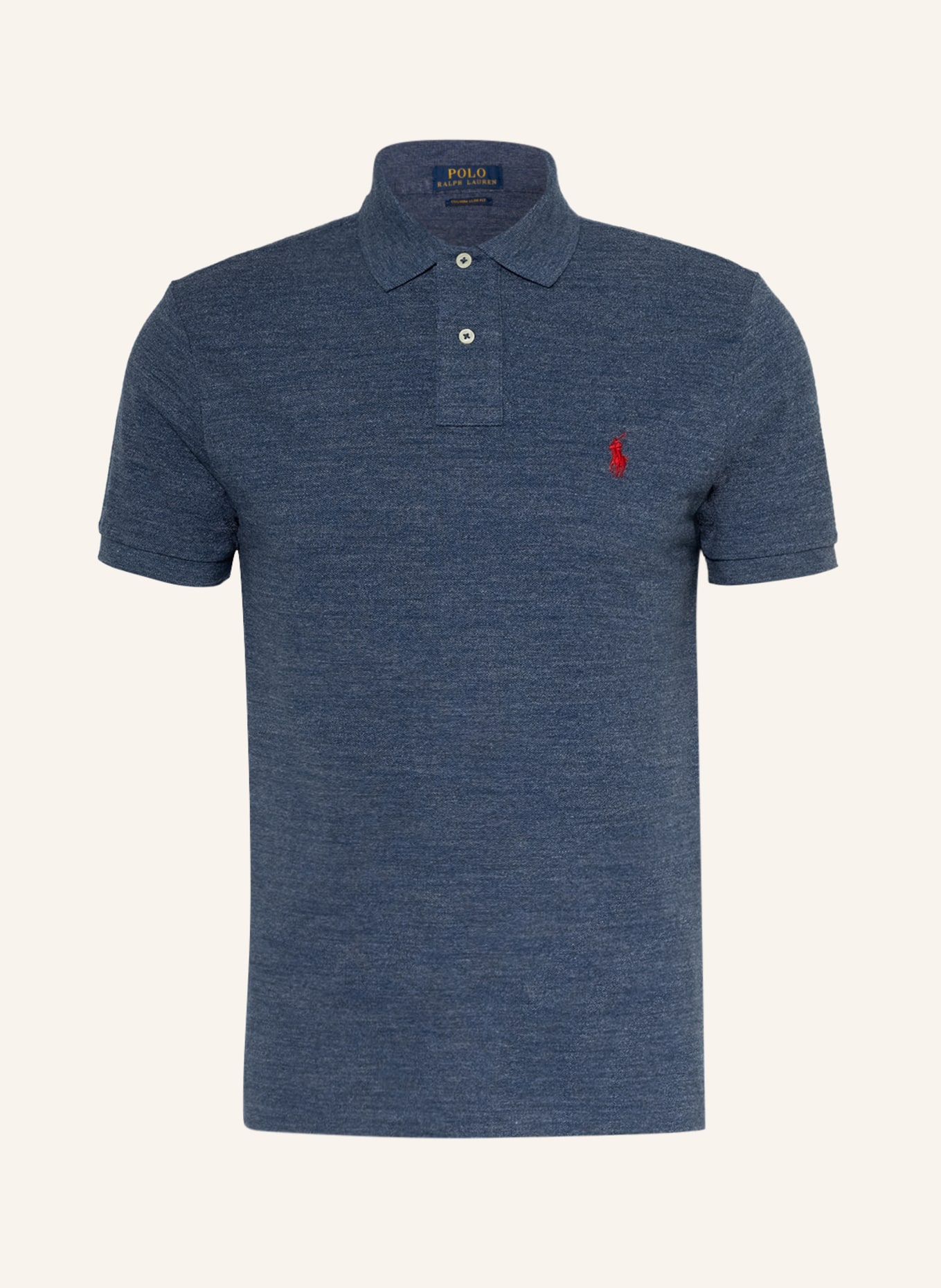 POLO RALPH LAUREN Piqué-Poloshirt Custom Slim Fit: BLAU