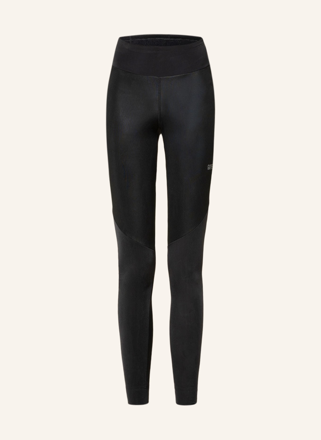 GORE RUNNING WEAR Running pants R3 PARTIAL GORE® WINDSTOPPER®, Color: BLACK (Image 1)