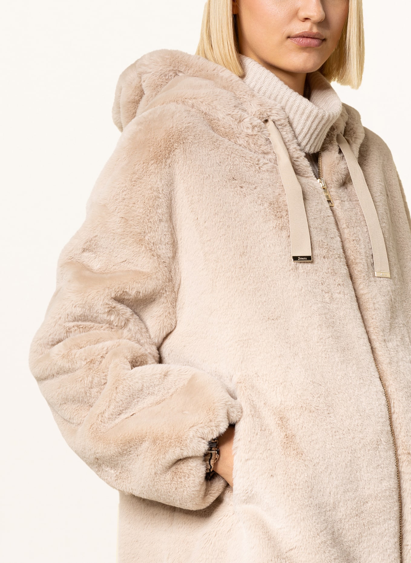 HERNO Faux fur jacket, Color: CREAM (Image 5)