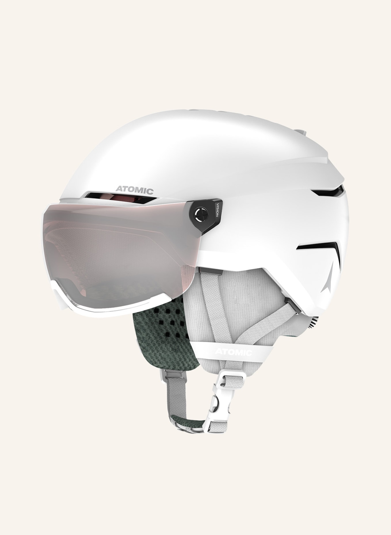 ATOMIC Lyžařská helma SAVOR VISOR, Barva: BÍLÁ (Obrázek 1)