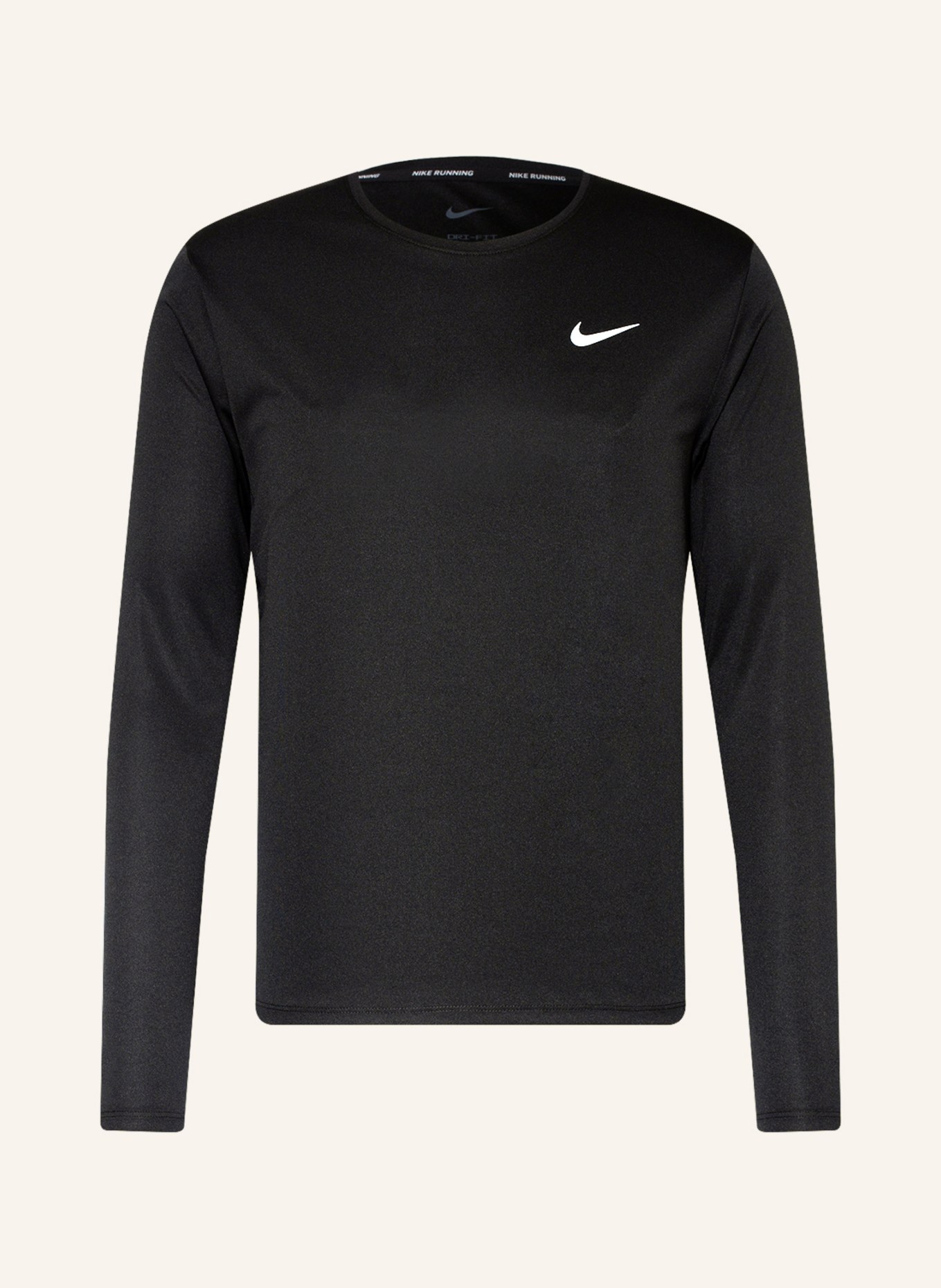 Nike Running shirt DRI-FIT MILER, Color: BLACK (Image 1)