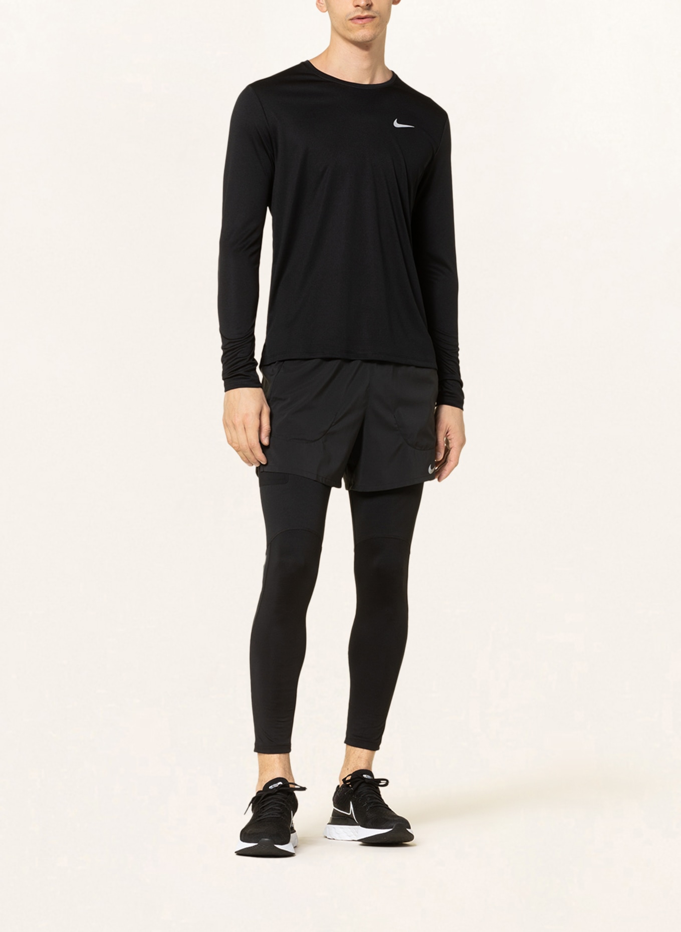 Nike Running shirt DRI-FIT MILER, Color: BLACK (Image 2)