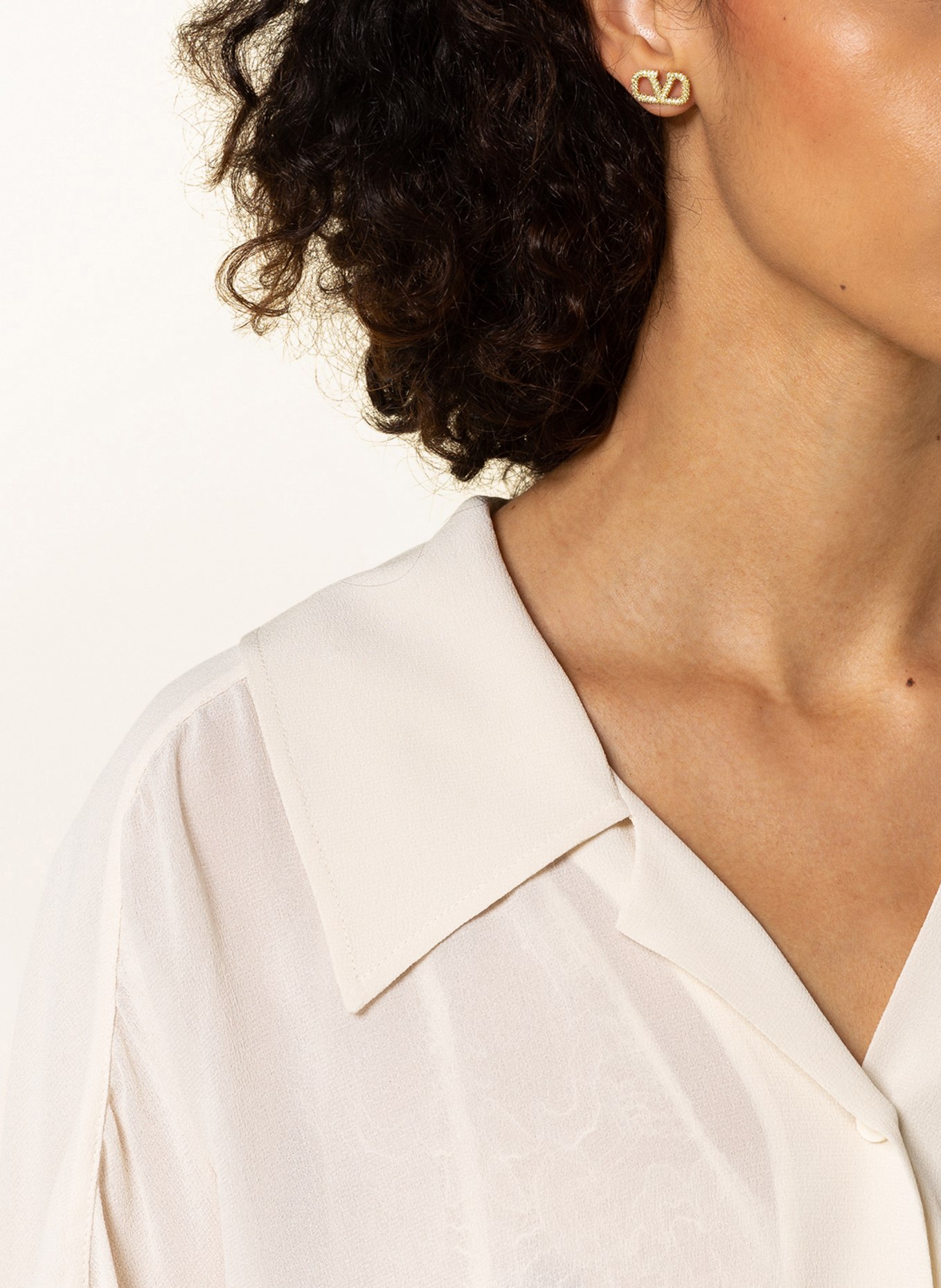 VALENTINO GARAVANI Ohrstecker VLOGO mit Swarovski Kristallen: GOLD