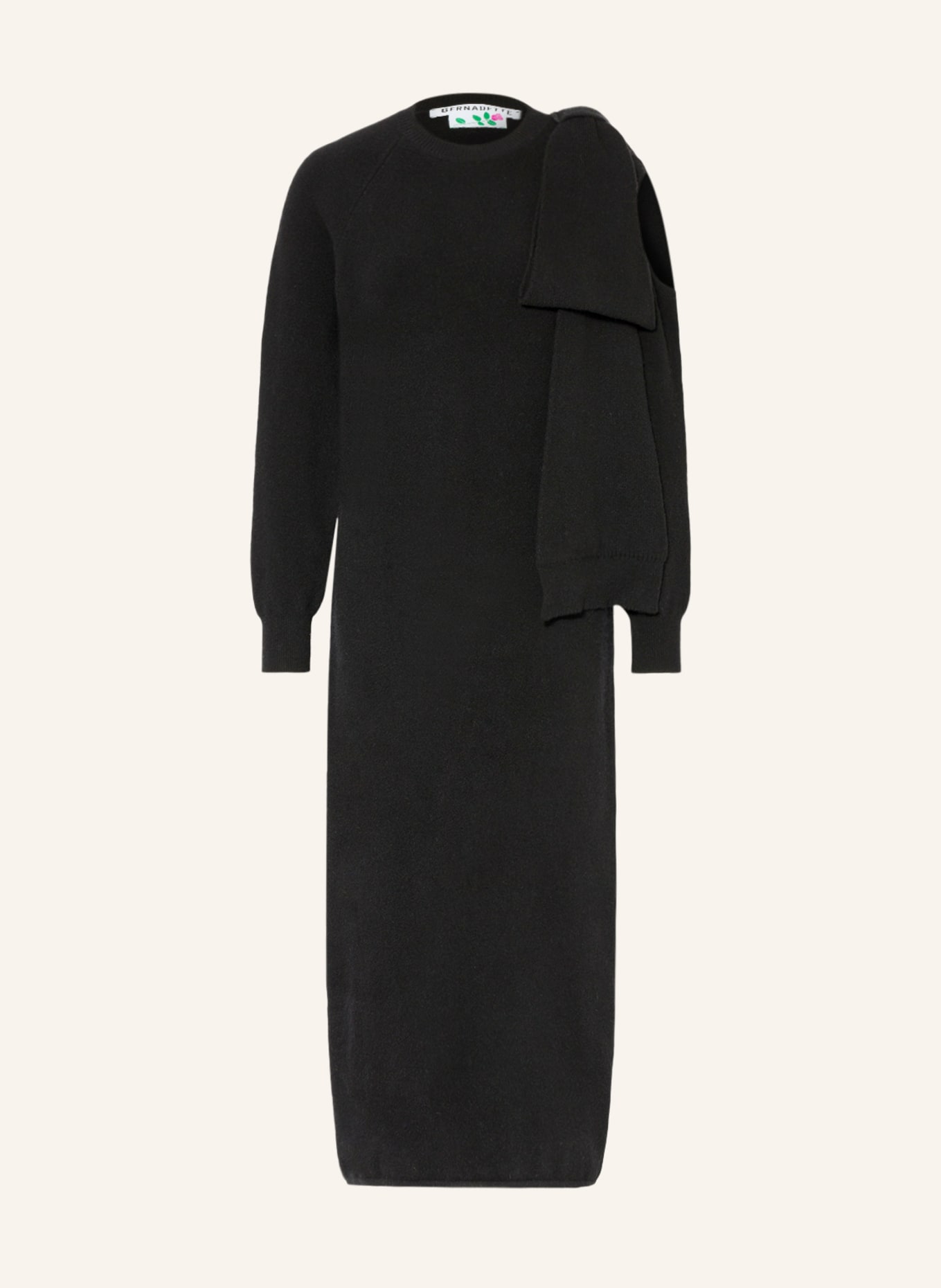 BERNADETTE Knit dress MIA made of cashmere, Color: BLACK (Image 1)