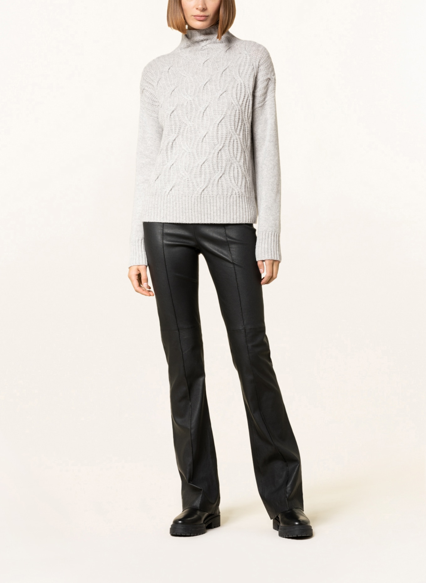 darling harbour Sweater with cashmere, Color: LIGHT GRAY (Image 2)